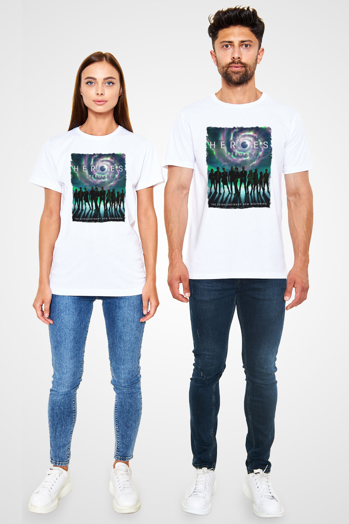 Heroes Beyaz Unisex Tişört T-Shirt