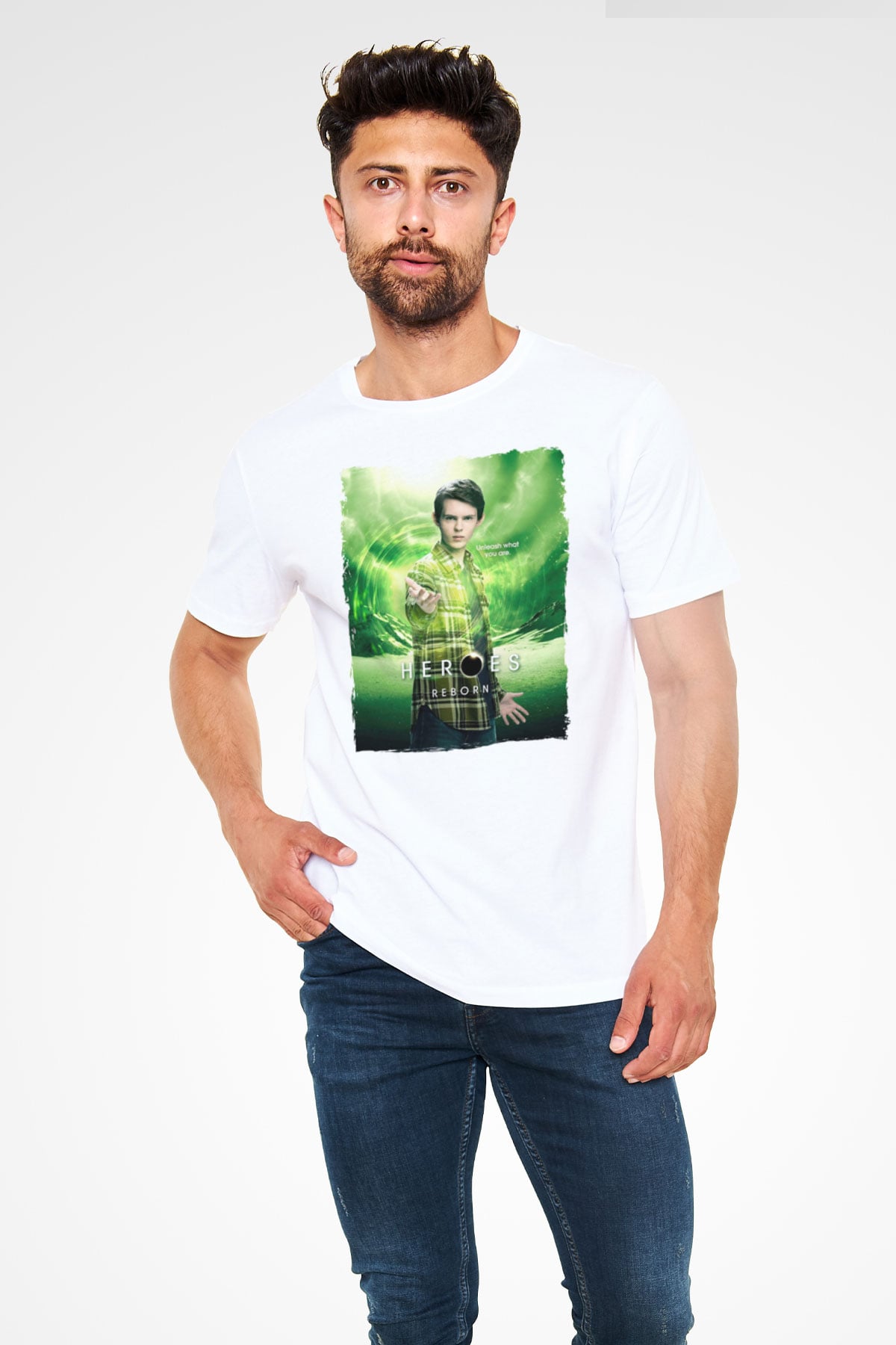 Heroes Beyaz Unisex Tişört T-Shirt