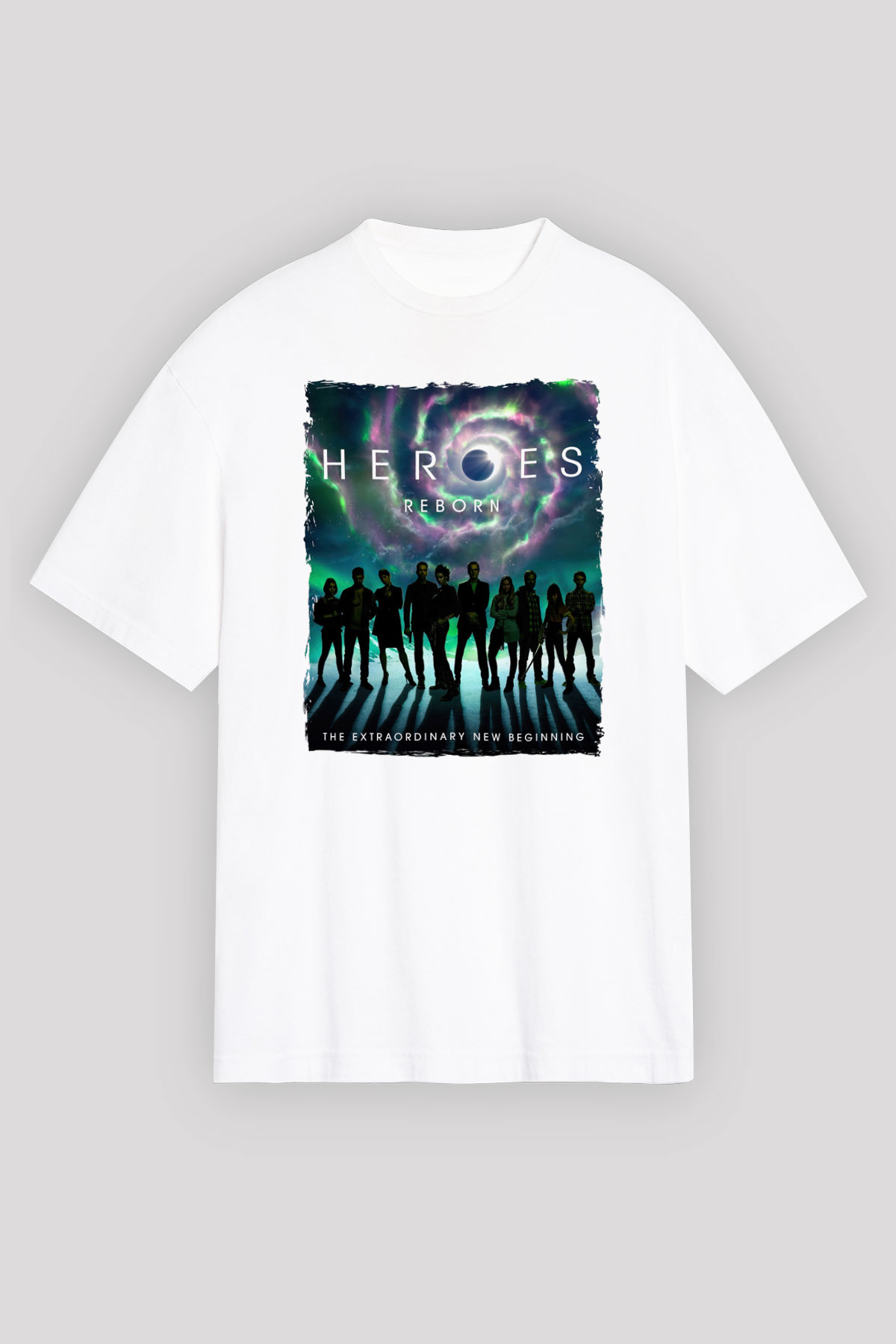 Heroes Beyaz Oversize Tişört Oversize T-shirt