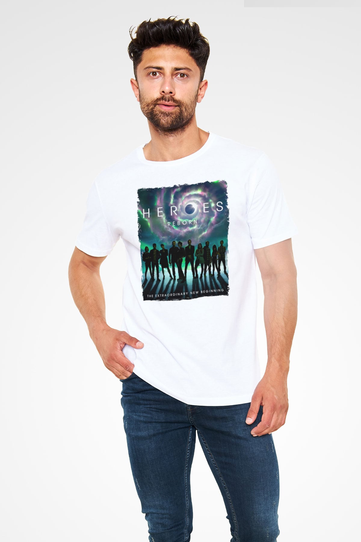 Heroes Beyaz Unisex Tişört T-Shirt