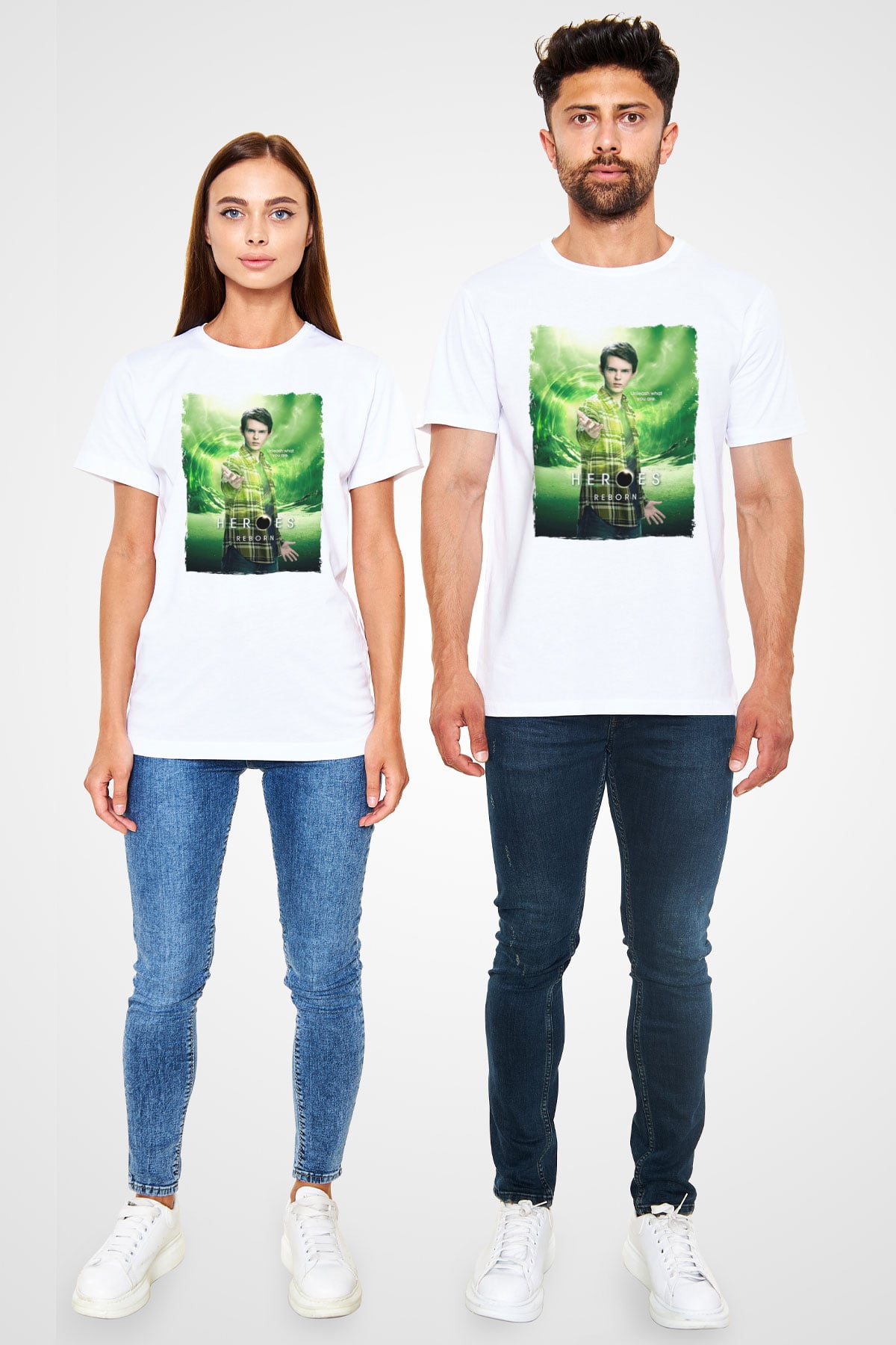 Heroes Beyaz Unisex Tişört T-Shirt