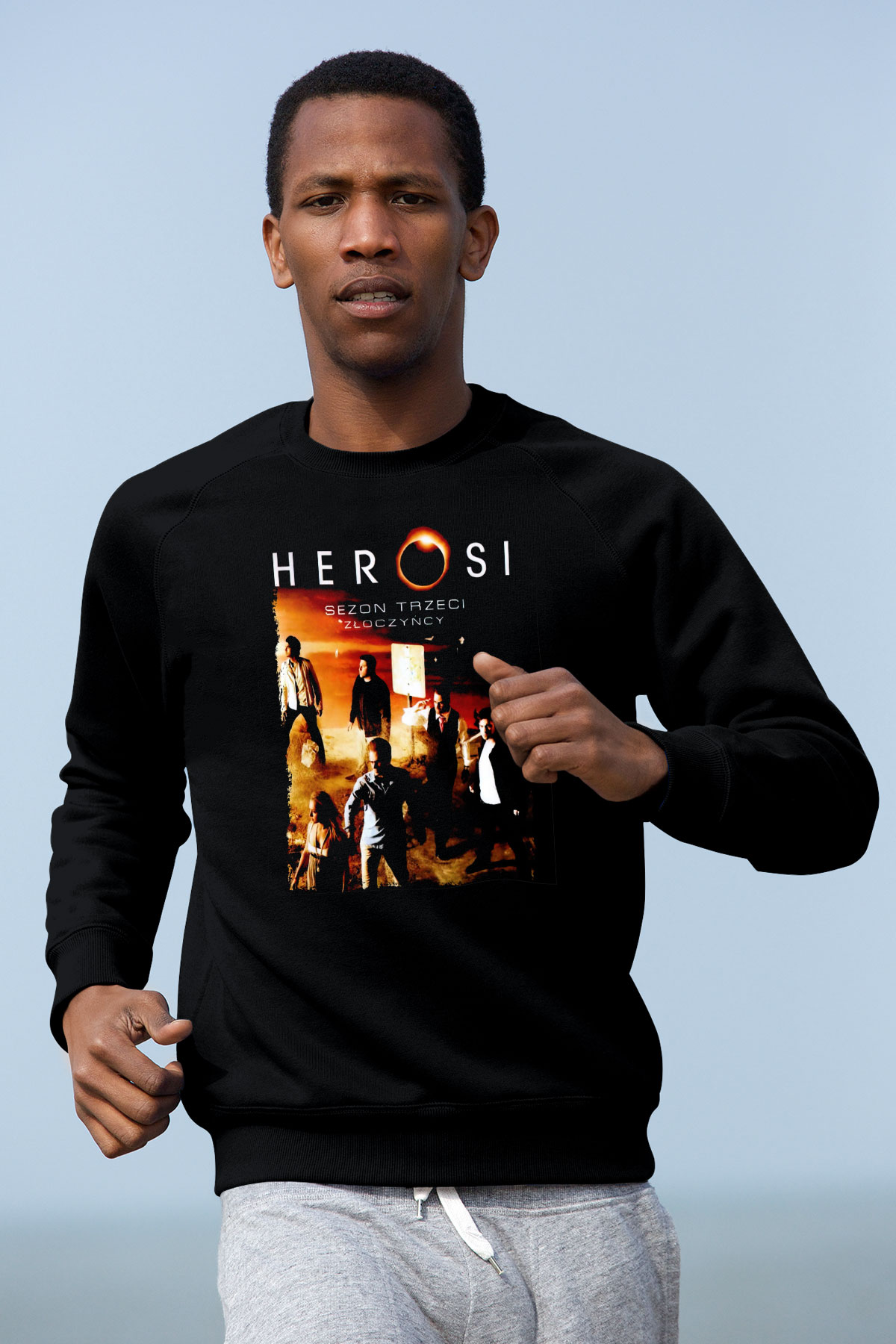 Heroes Siyah Unisex Sweatshirt
