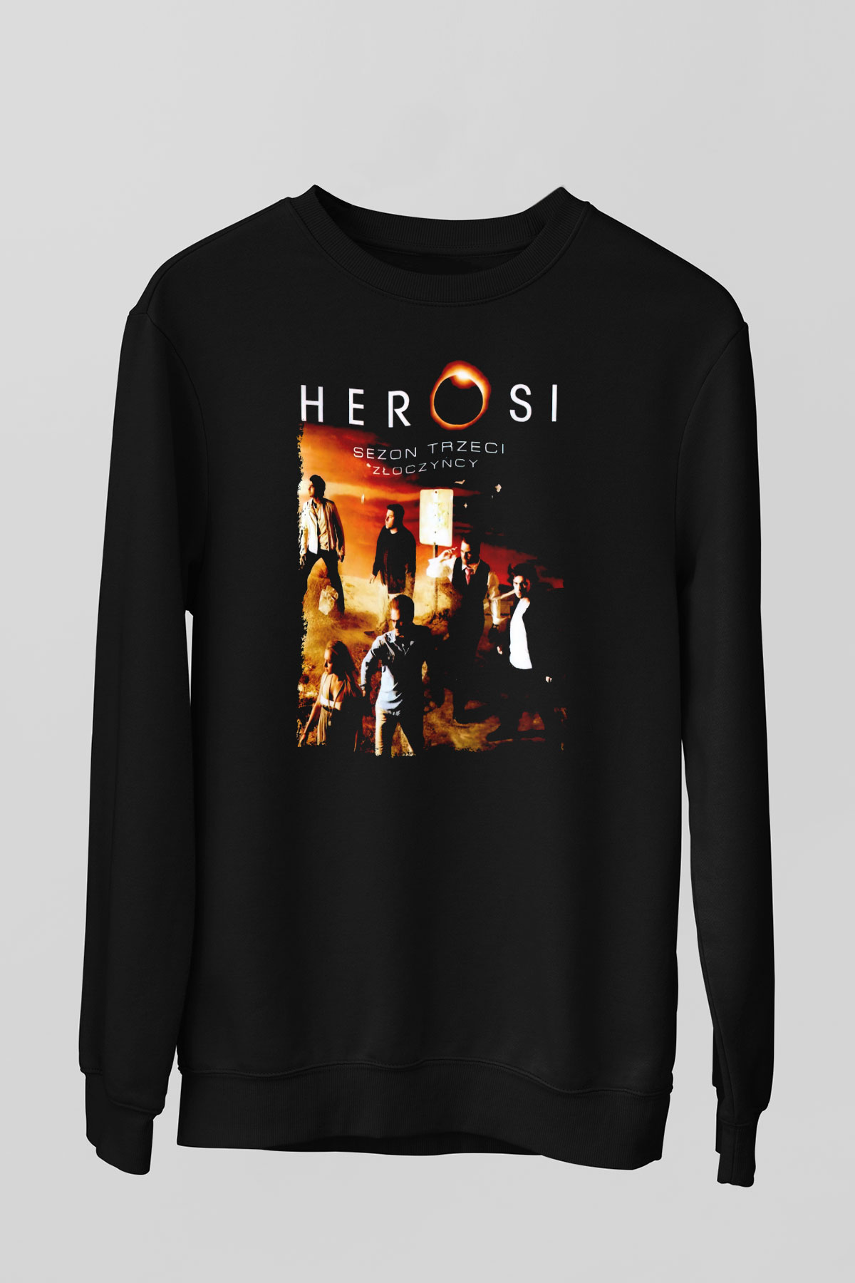 Heroes Siyah Unisex Sweatshirt