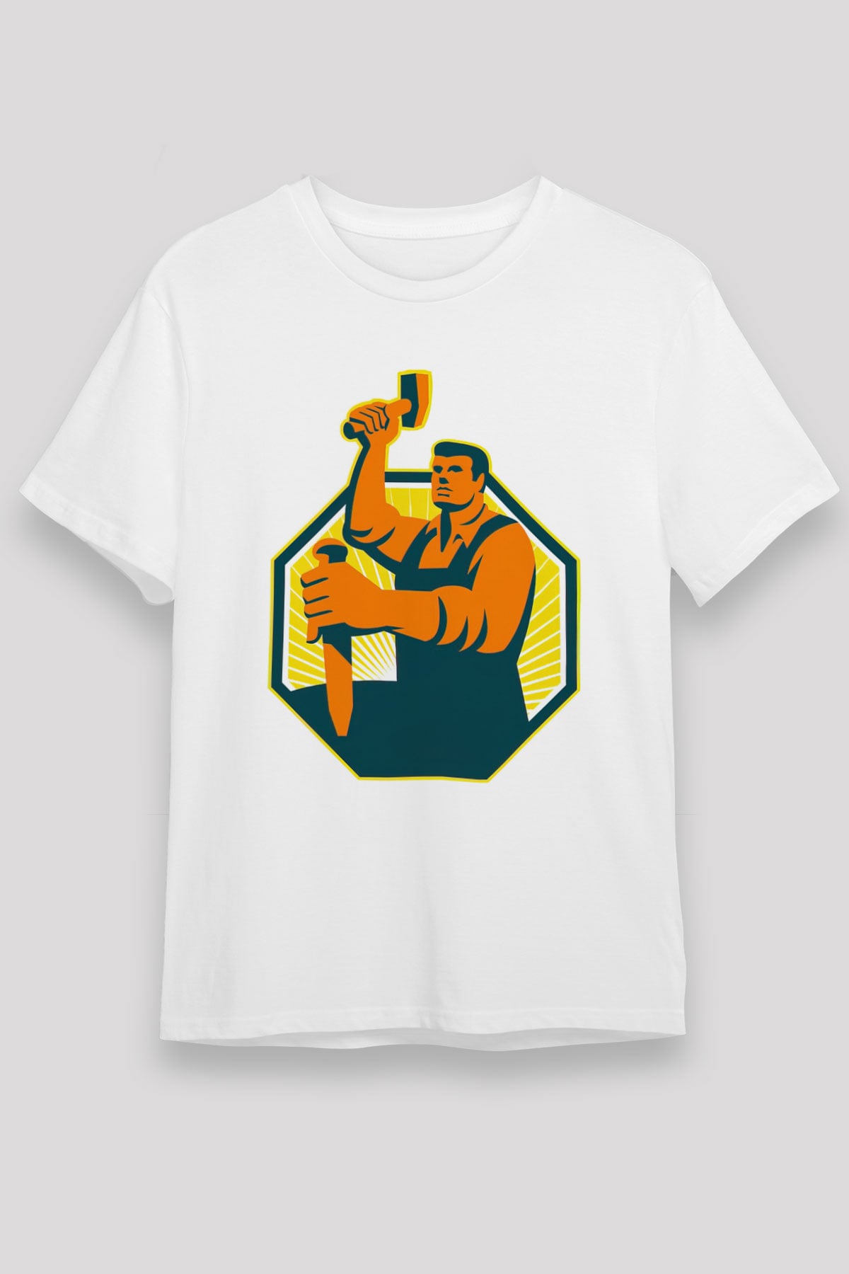 Heykeltıraş Beyaz Unisex Tişört T-Shirt - TişörtFabrikası