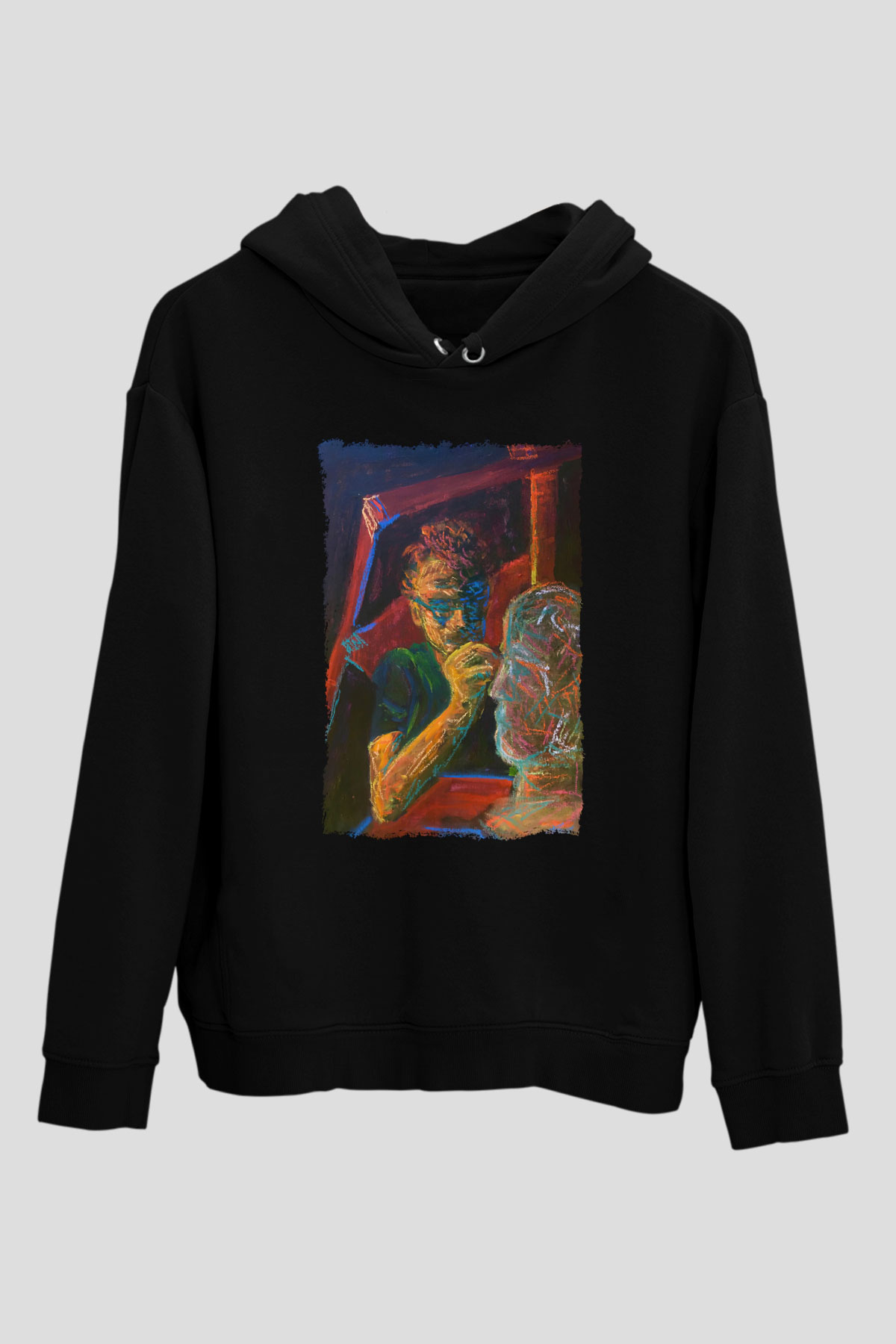 Heykeltıraş Siyah Unisex Kapüşonlu Sweatshirt