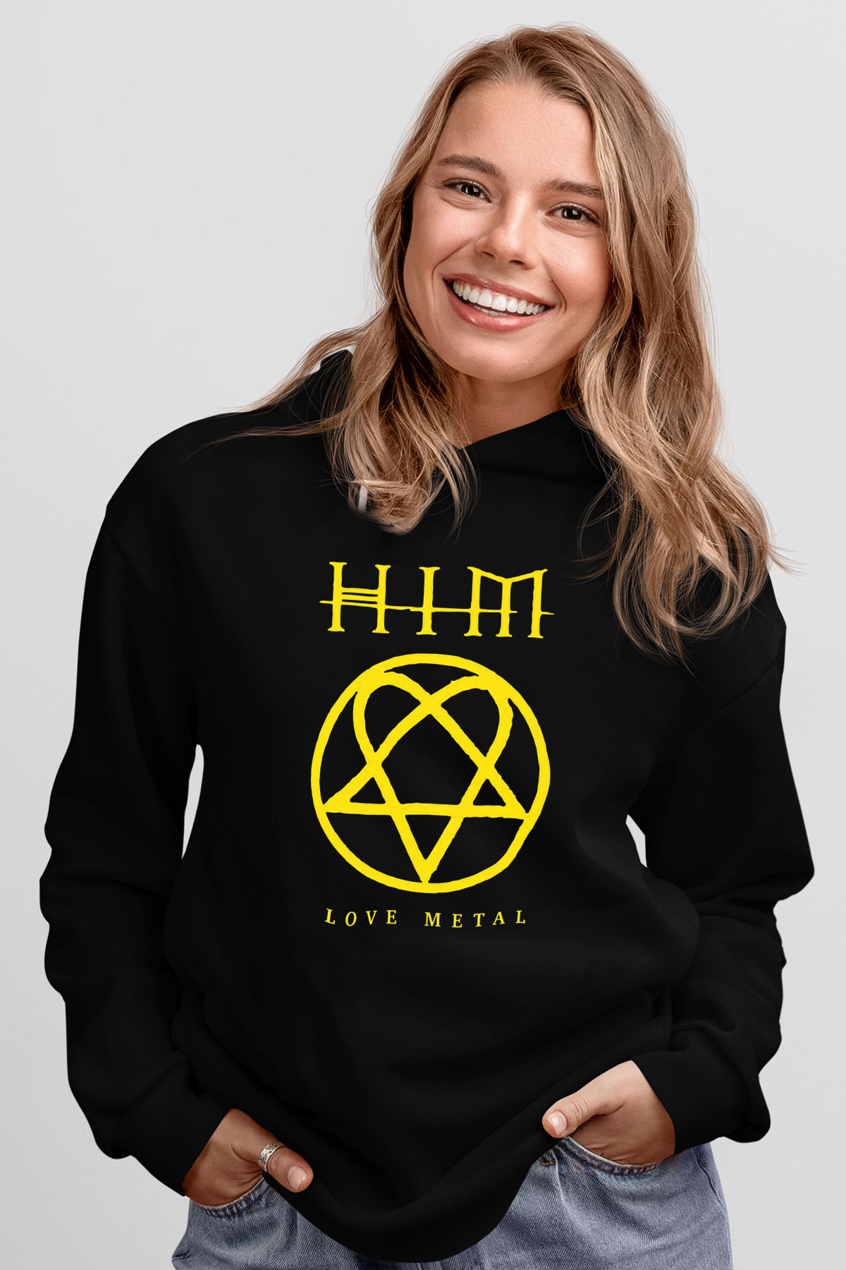HIM Siyah Unisex Hoodie