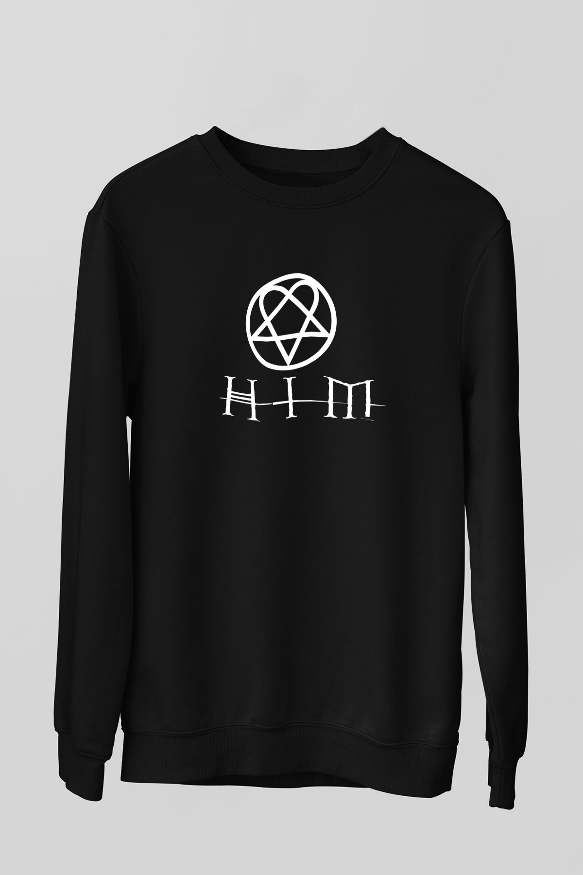 HIM Siyah Unisex Sweatshirt