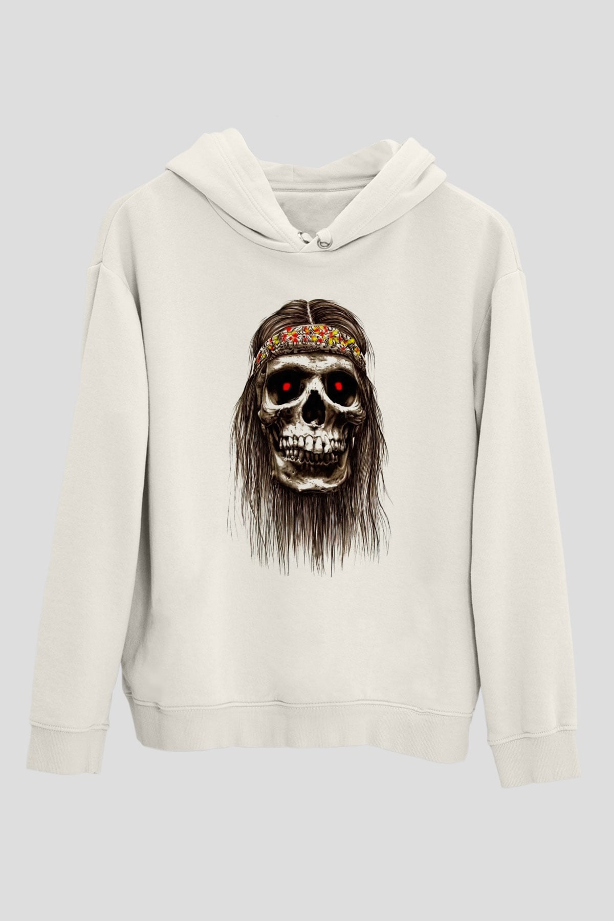 Hippi KurukafaBeyaz  Unisex Hoodie