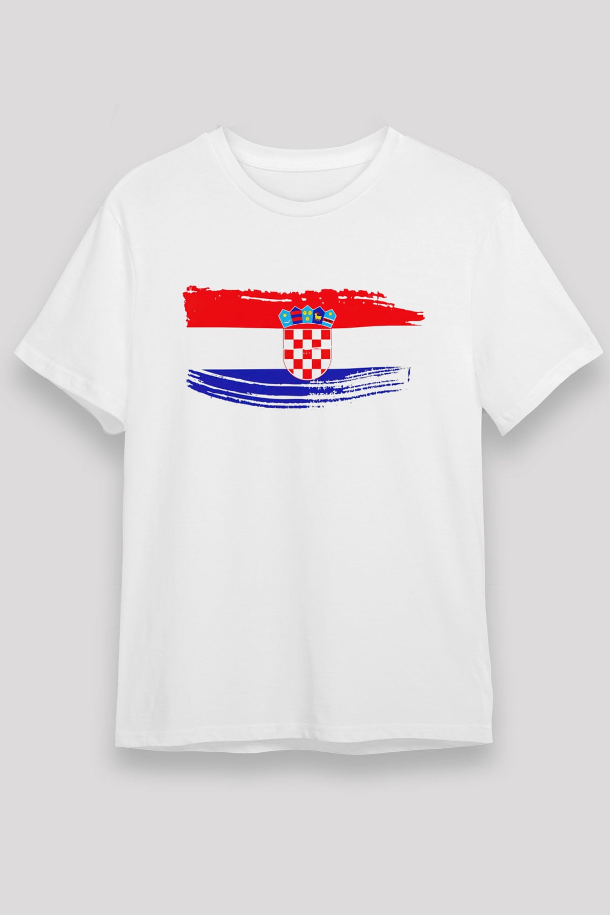 Hırvatistan Beyaz Unisex Tişört T-Shirt - TişörtFabrikası