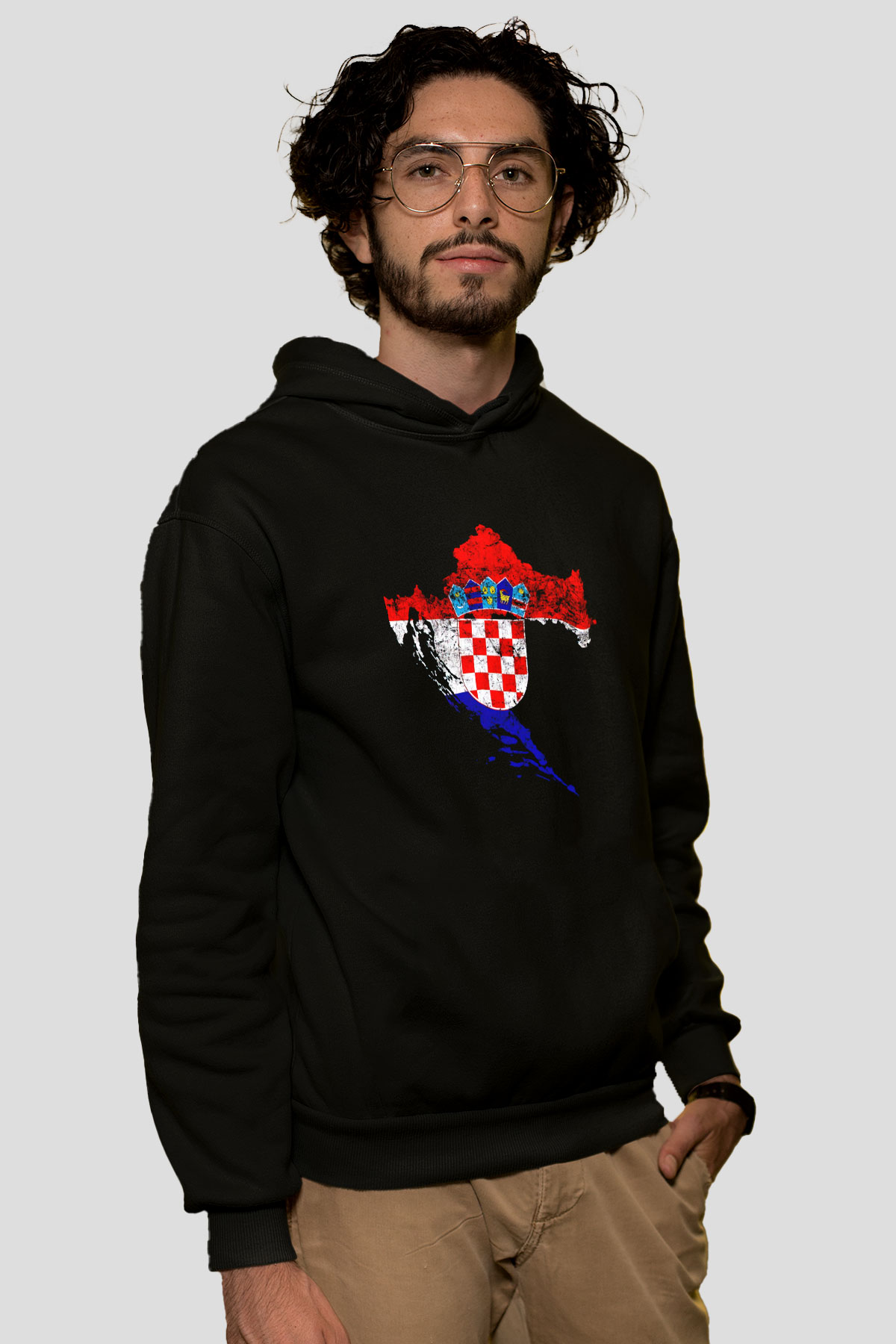 Hırvatistan Siyah Unisex Hoodie