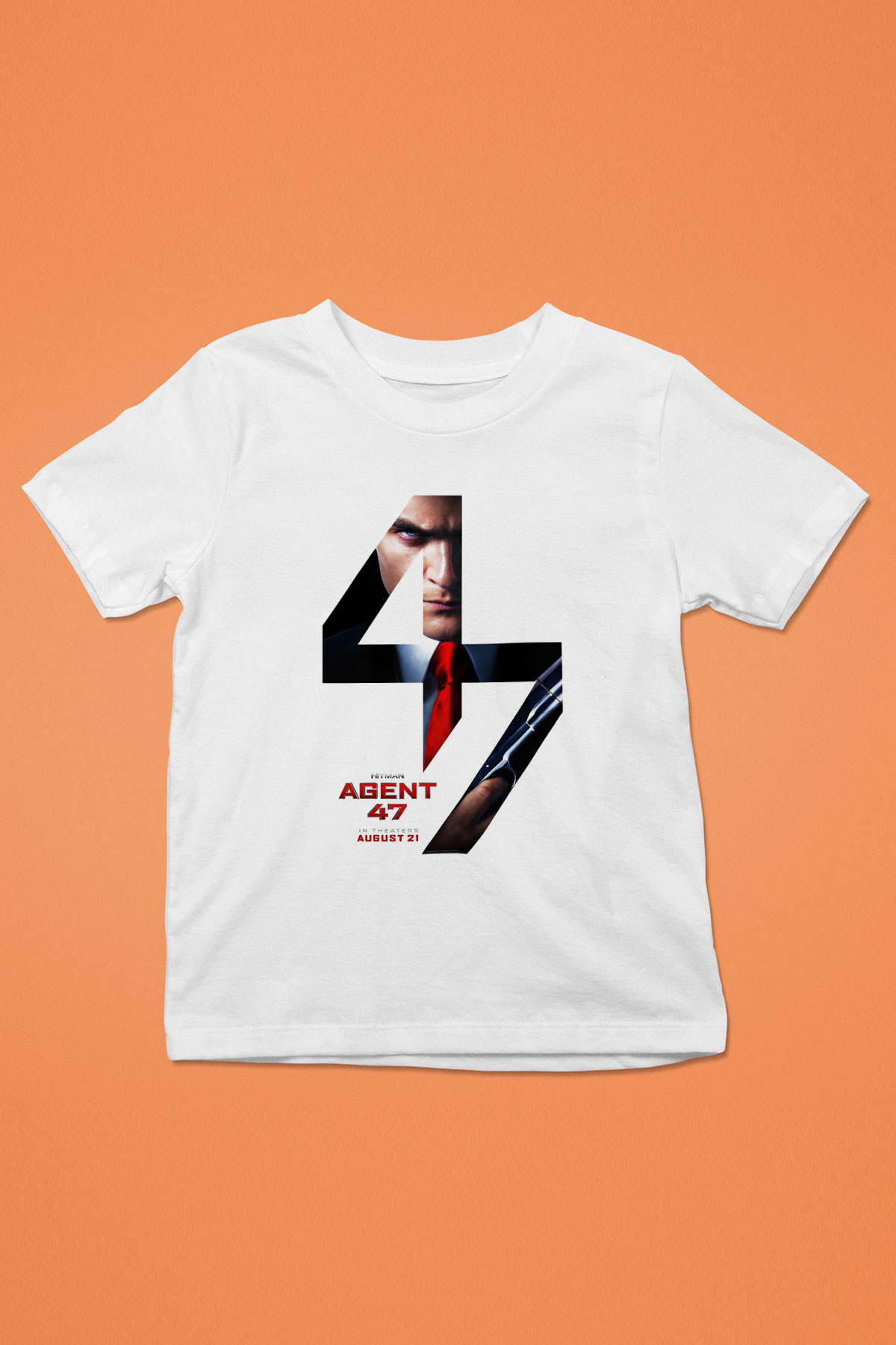 Hitman Baskılı Beyaz Unisex Çocuk Tişört
