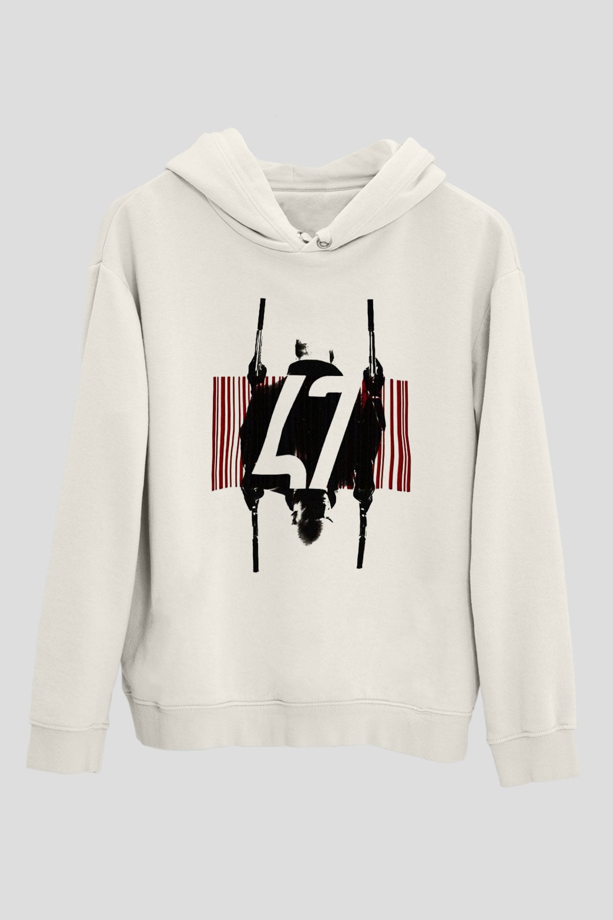 Hitman Beyaz Unisex Hoodie