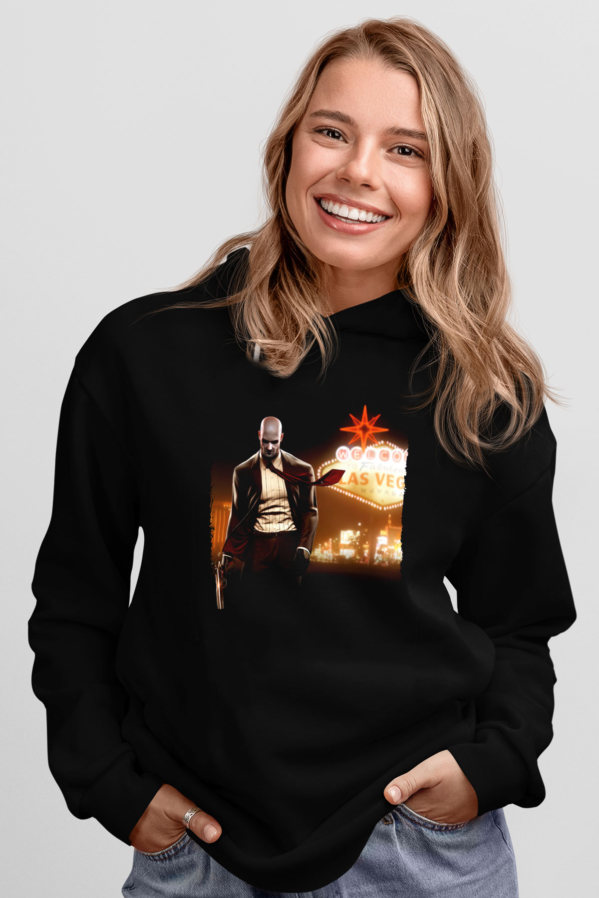 Hitman Siyah Unisex Hoodie
