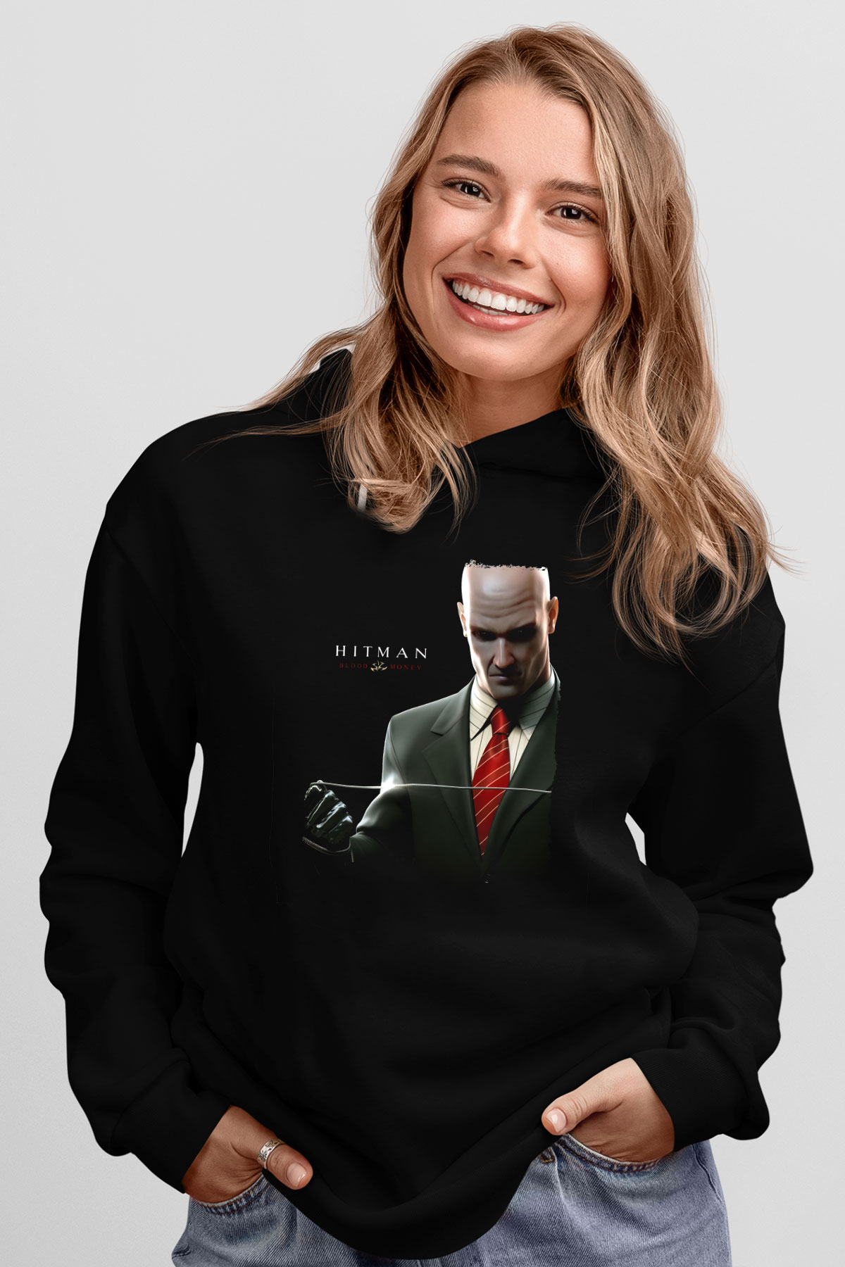 Hitman Siyah Unisex Hoodie