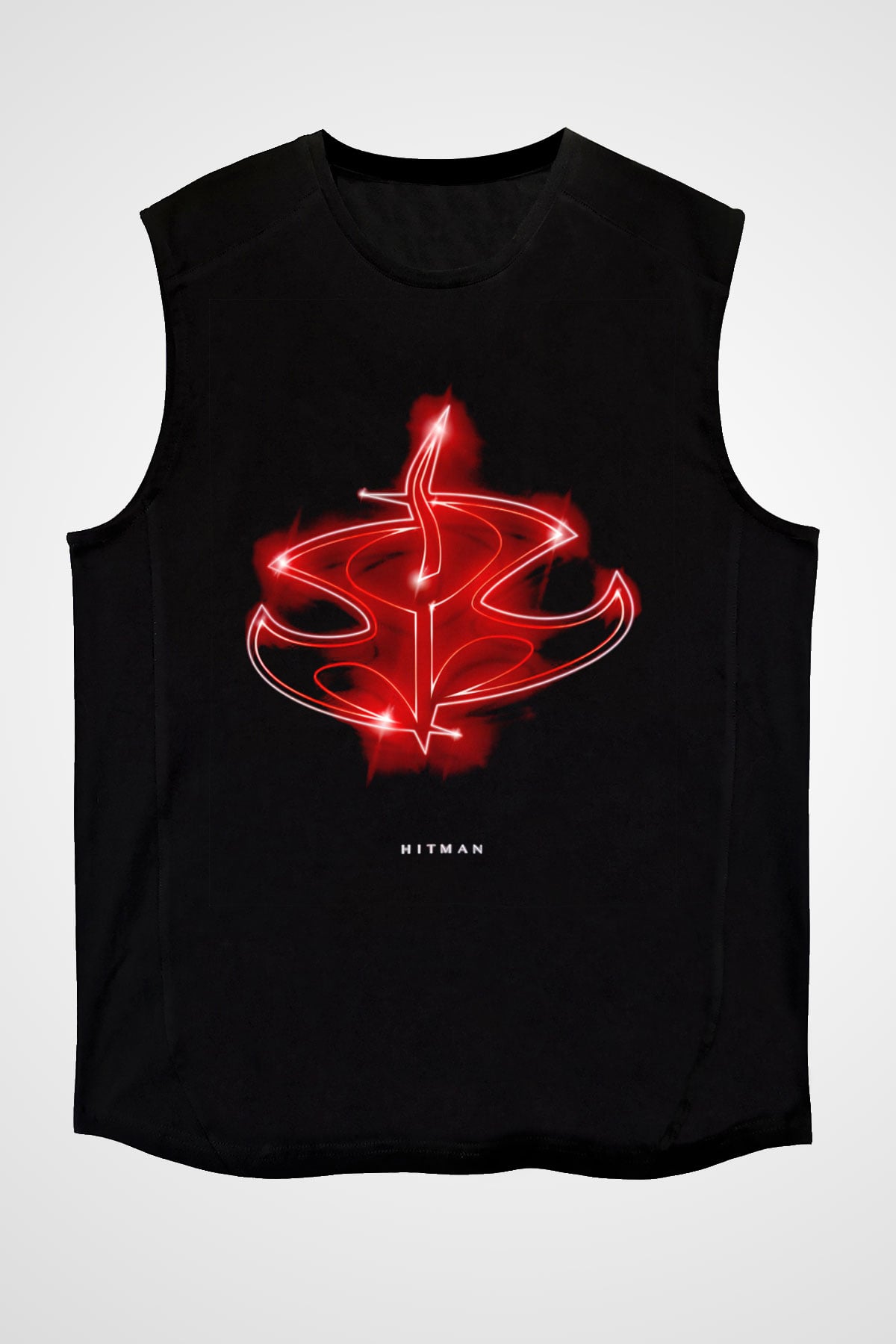 Hitman Siyah Unisex Kolsuz Tişört