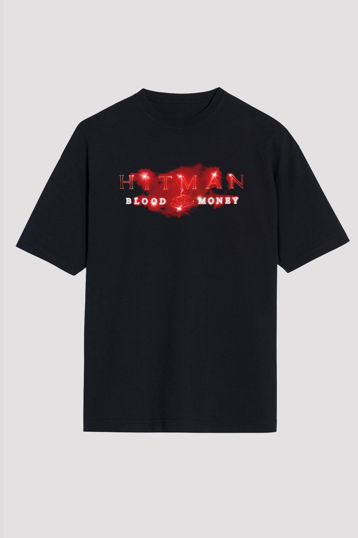Hitman Siyah Oversize Tişört Oversize T-shirt