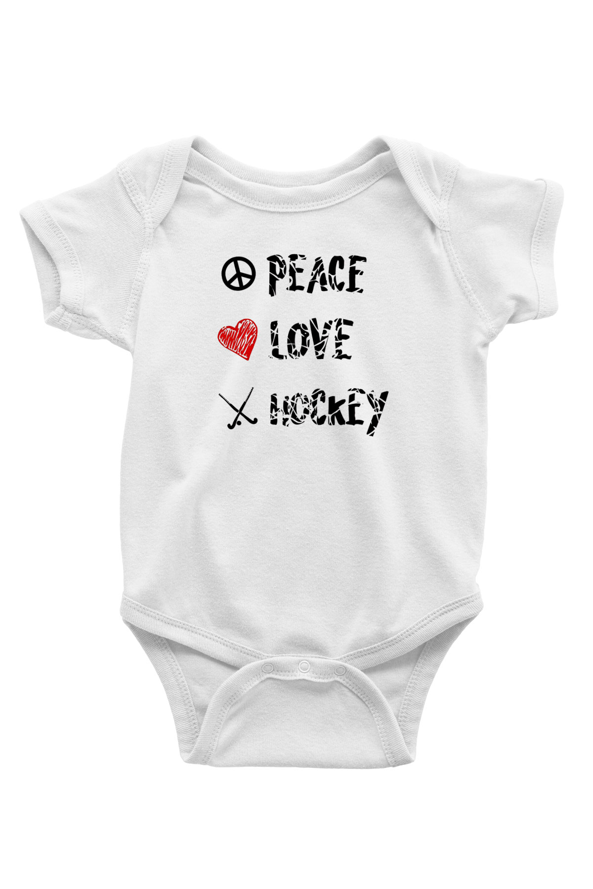 Hokey Baskılı Beyaz Bebek Body - Zıbın