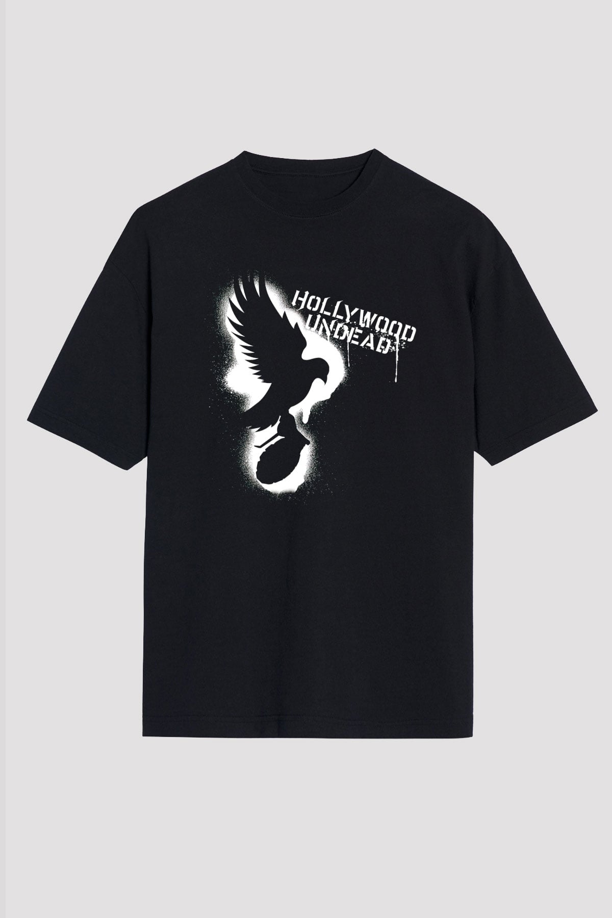 Hollywood Undead Siyah Unisex Oversize Tişört T-Shirt