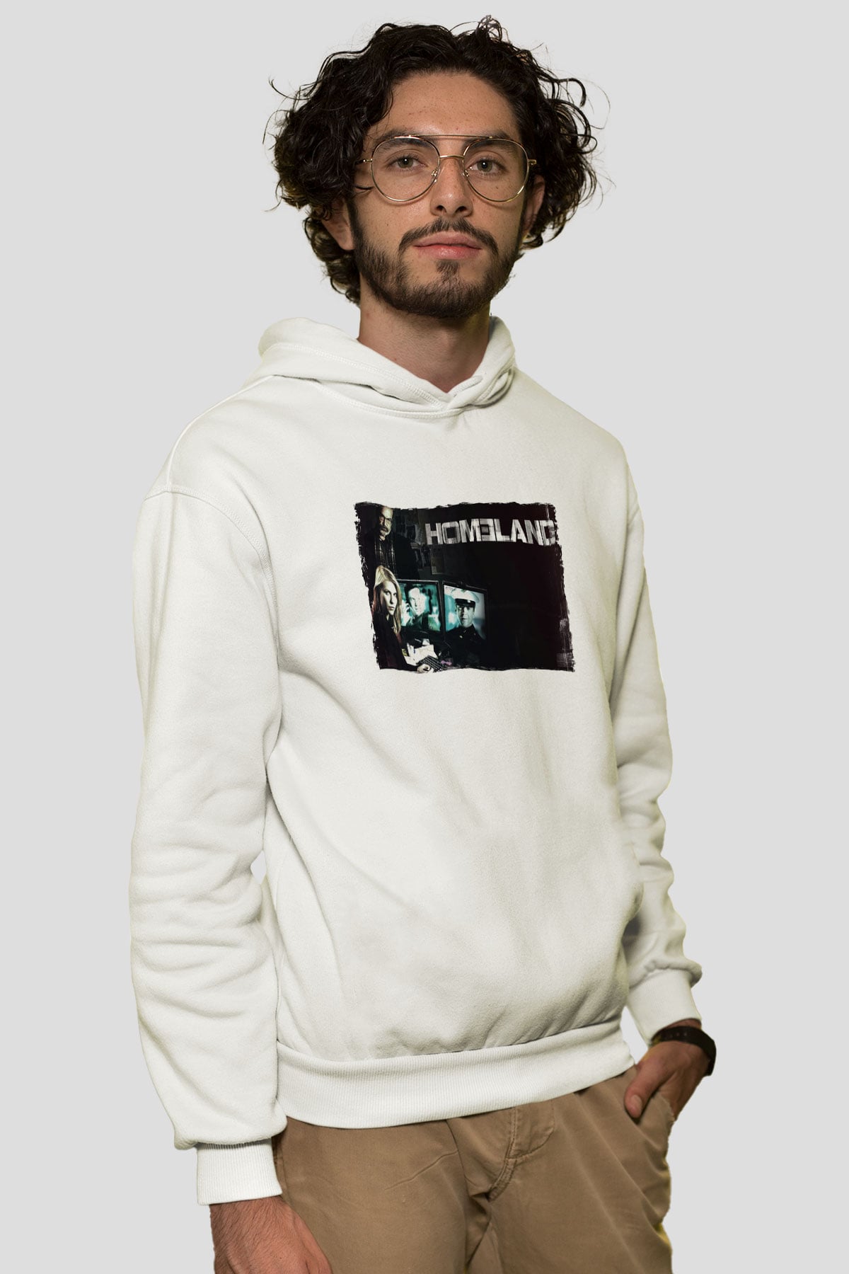 Homeland Beyaz Unisex Hoodie