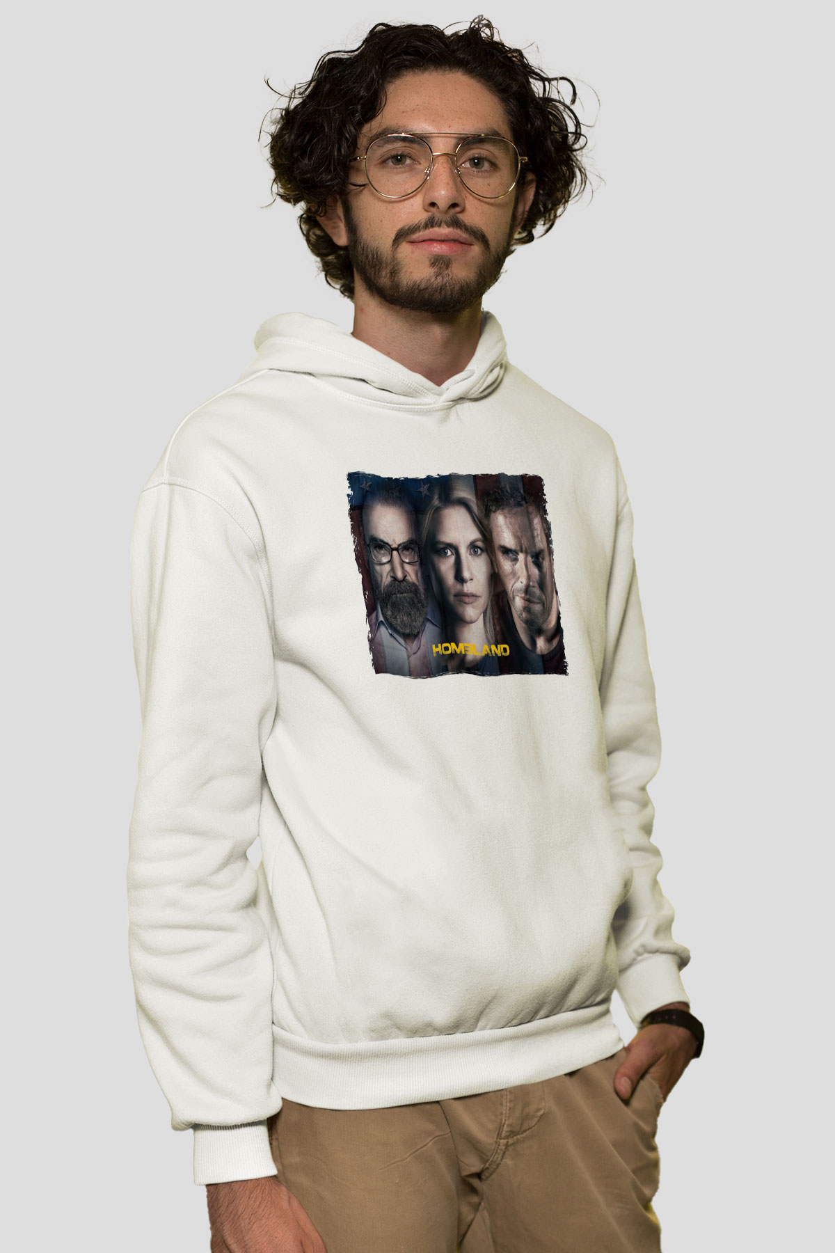 Homeland Beyaz Unisex Hoodie