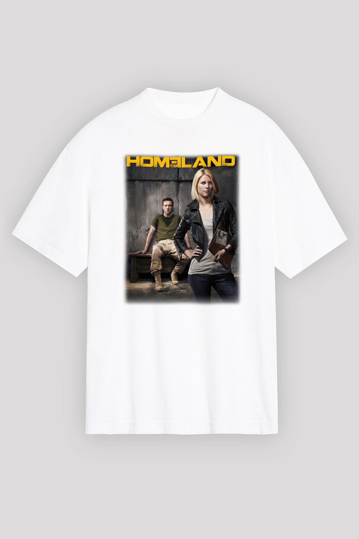 Homeland Beyaz Unisex Oversize Tişört T-Shirt