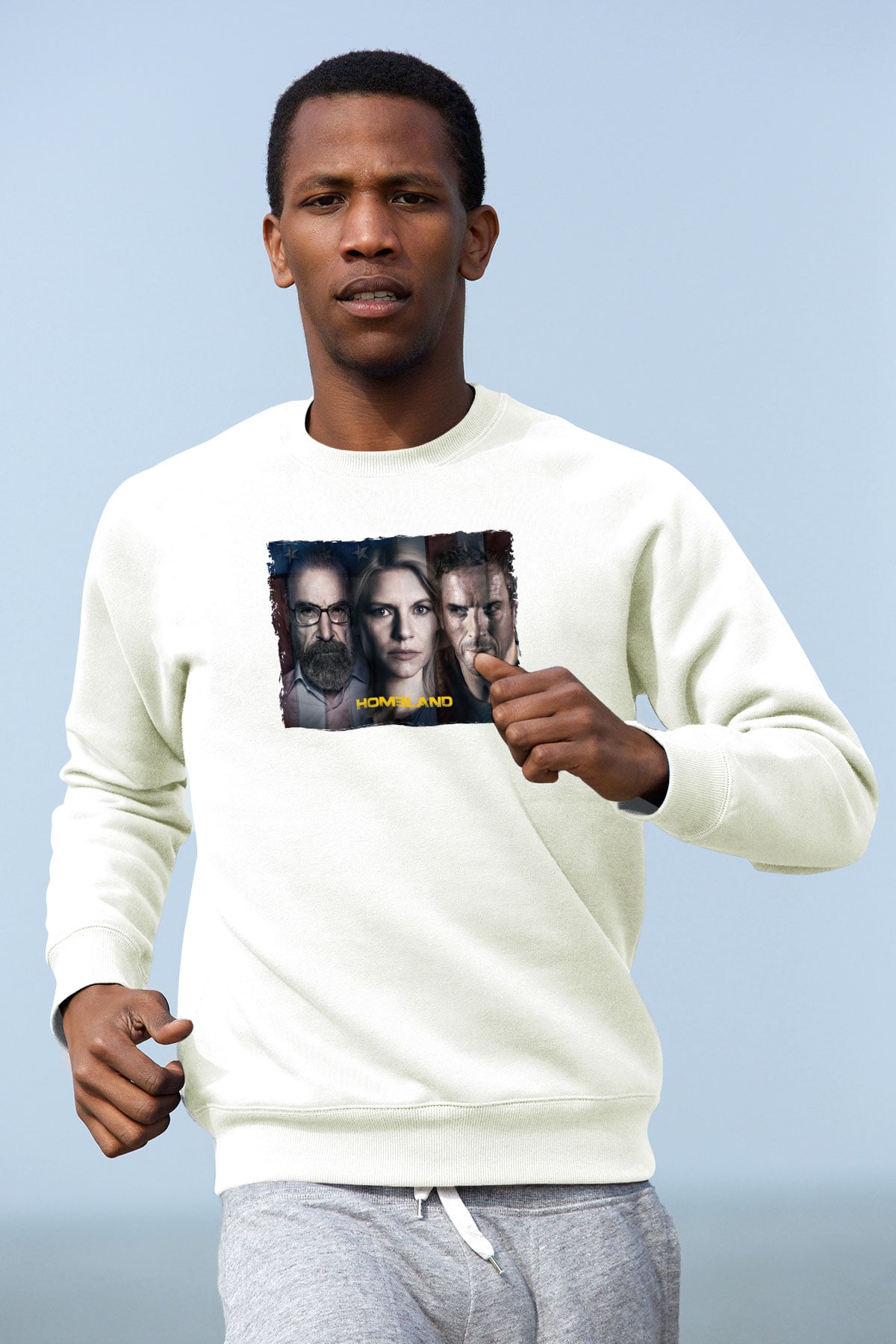 Homeland Beyaz Unisex Sweatshirt