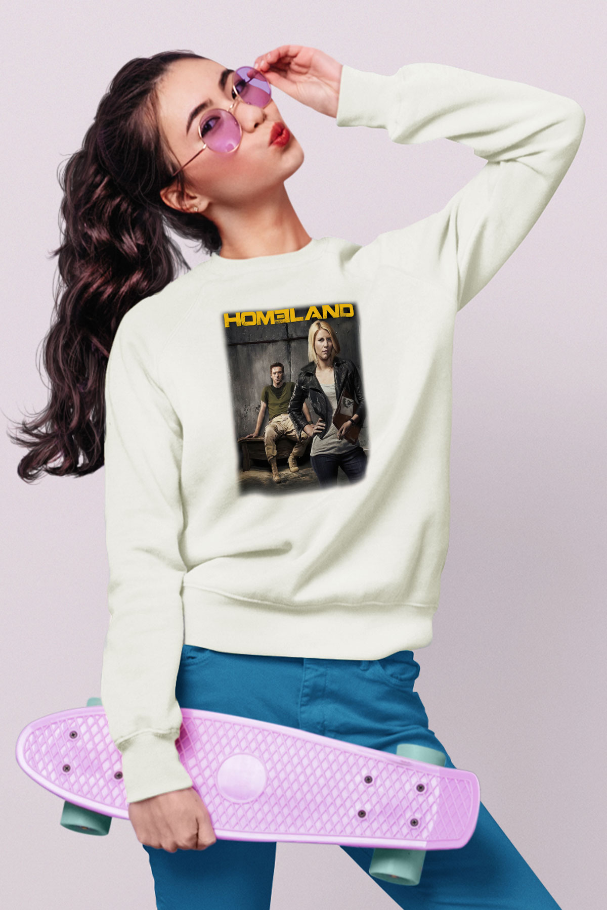 Homeland Beyaz Unisex Sweatshirt