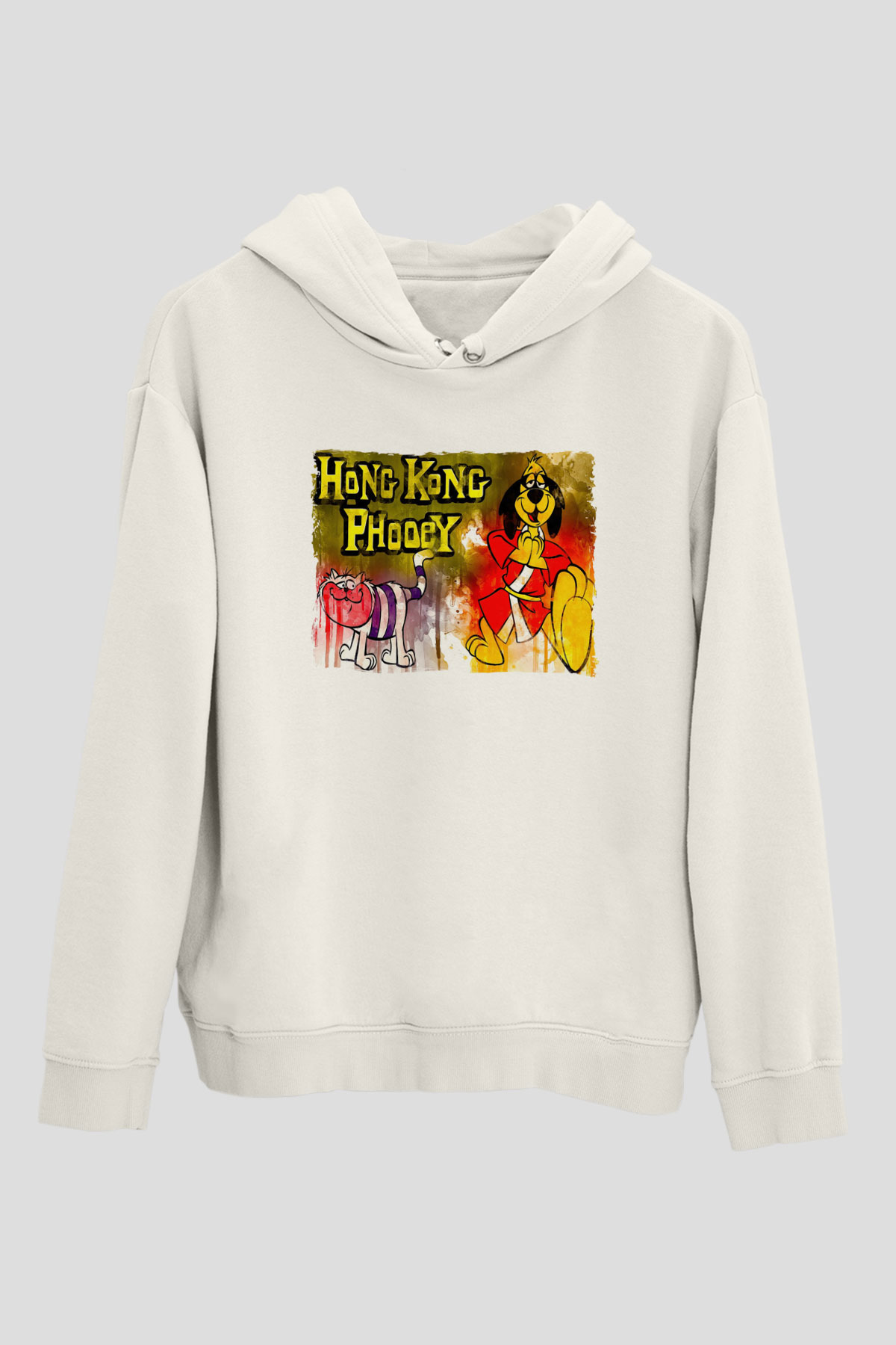 Hong Kong Phooey Beyaz Unisex Hoodie