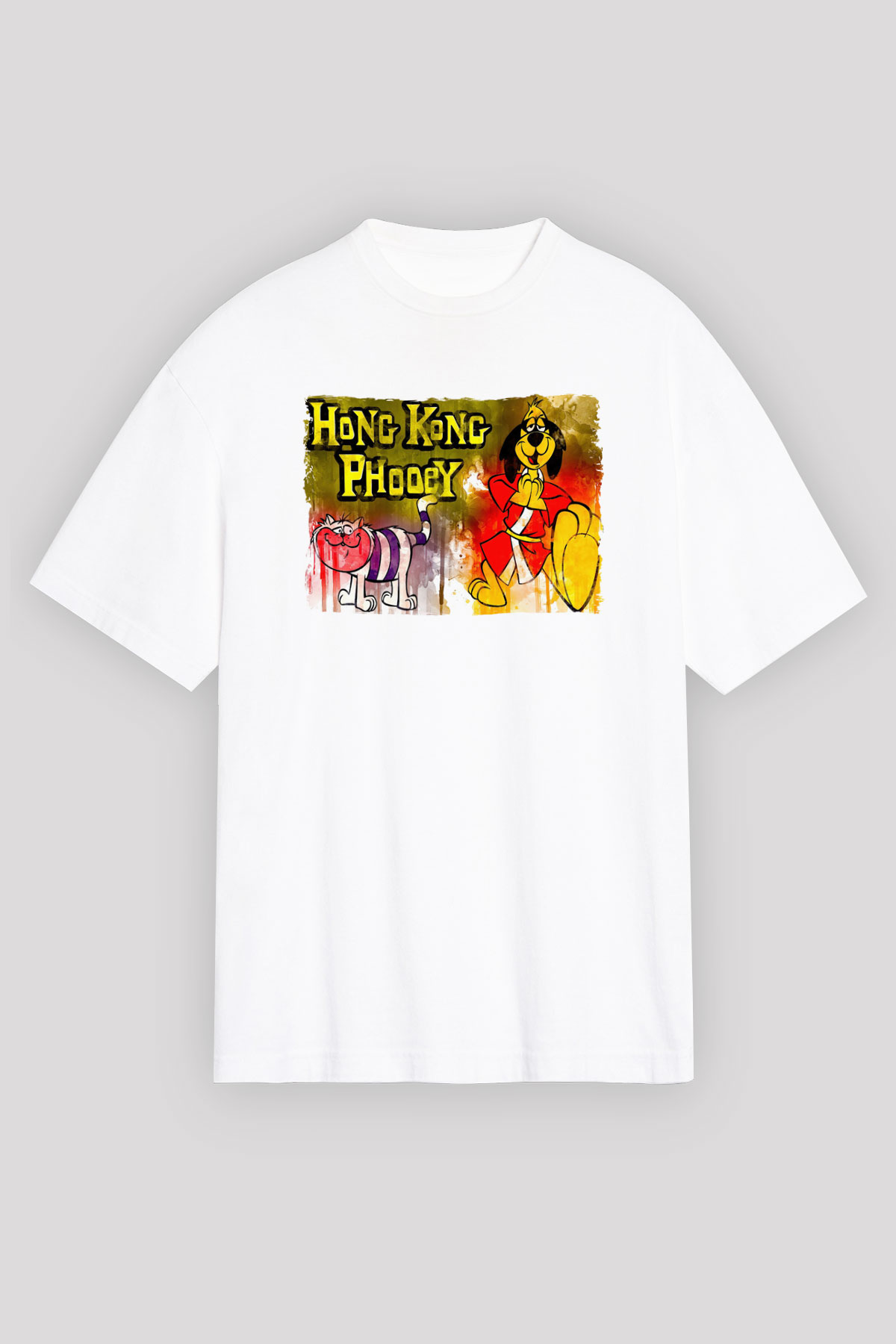 Hong Kong Phooey Beyaz Oversize Tişört