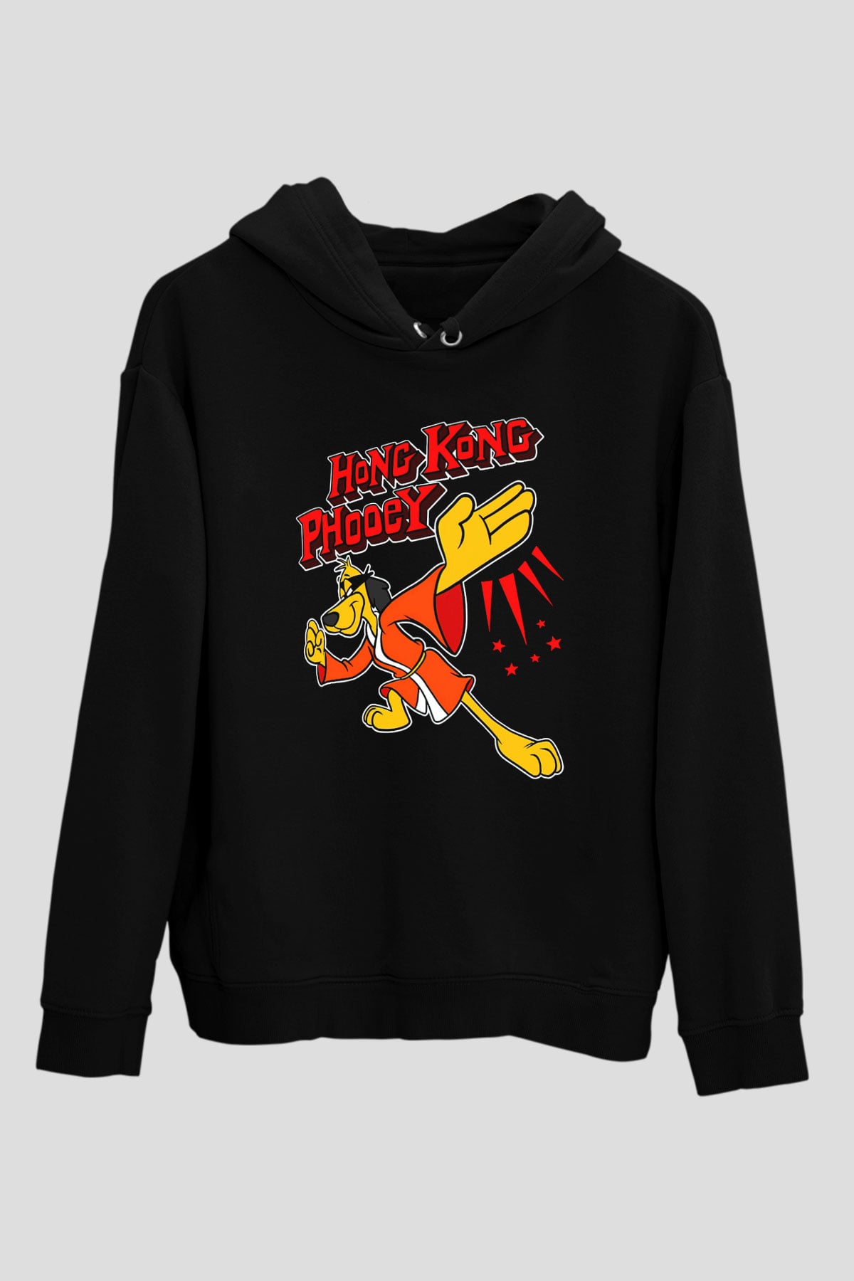 Hong Kong Phooey Siyah Unisex Hoodie