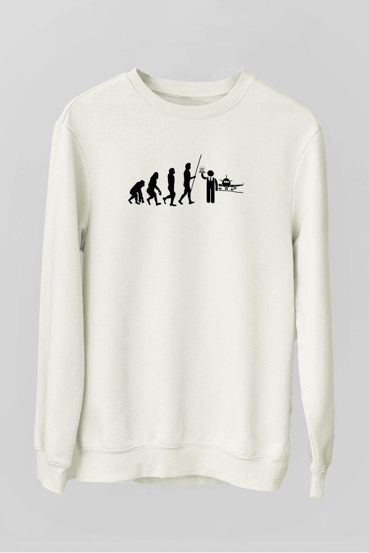 Hostes Beyaz Unisex Sweatshirt