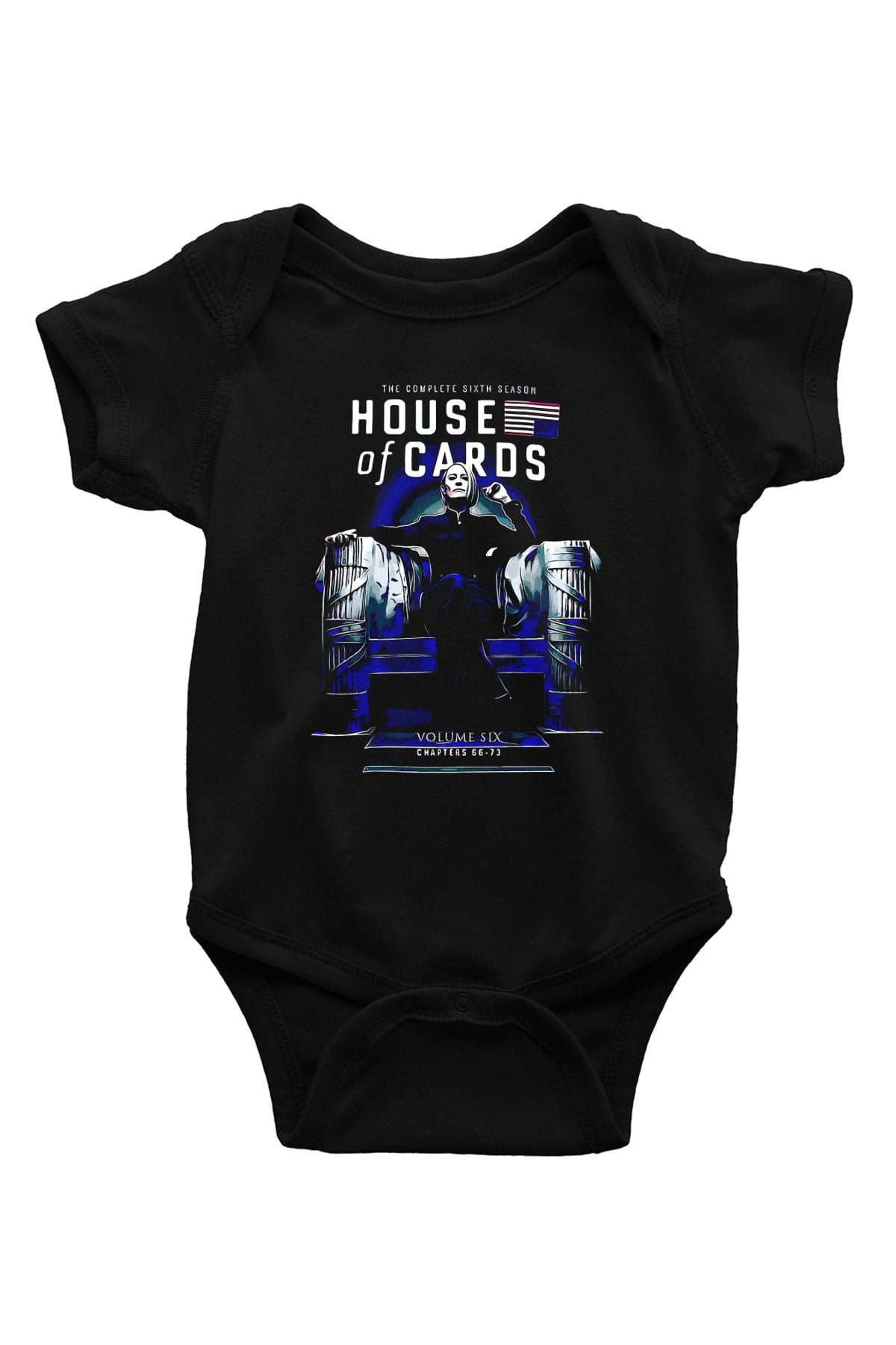 House of Cards Siyah Bebek Body - Zıbın