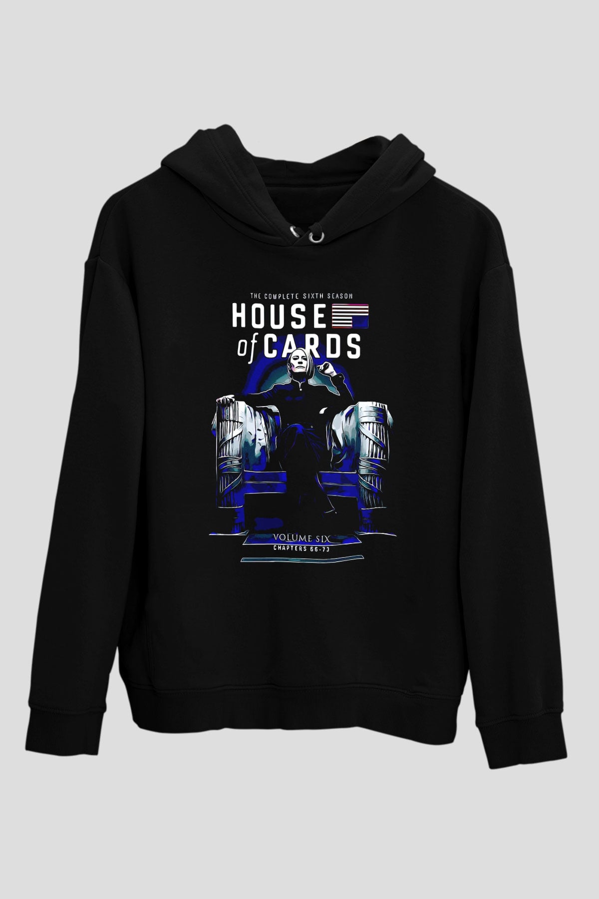 House of Cards Siyah Unisex Hoodie
