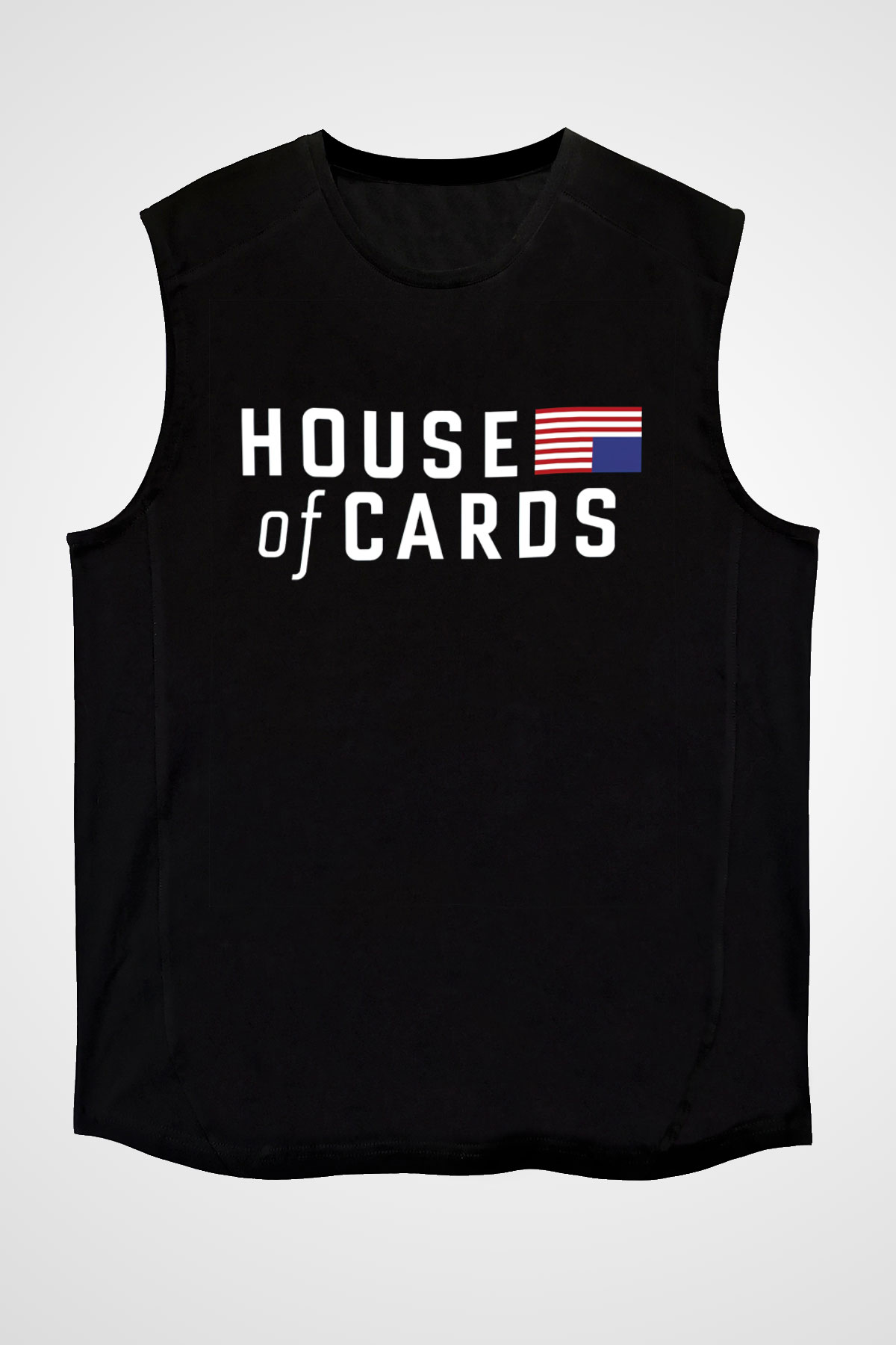 House of Cards Siyah Unisex Kolsuz Tişört
