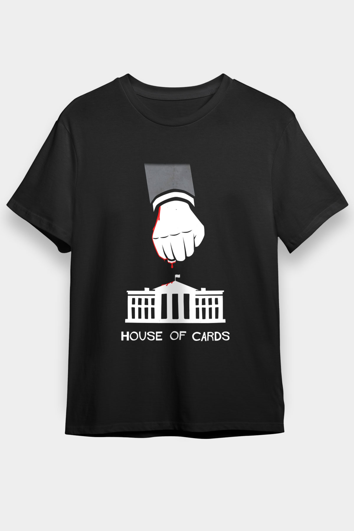 House of Cards Siyah Unisex Tişört T-Shirt