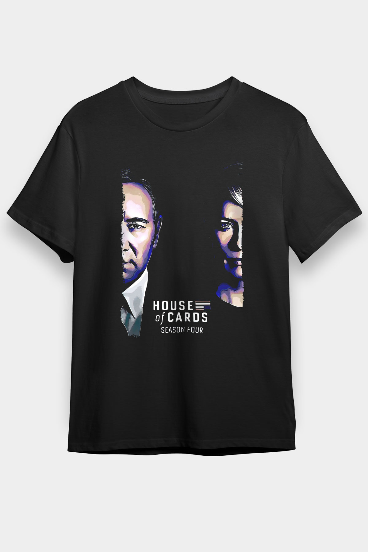 House of Cards Siyah Unisex Tişört T-Shirt