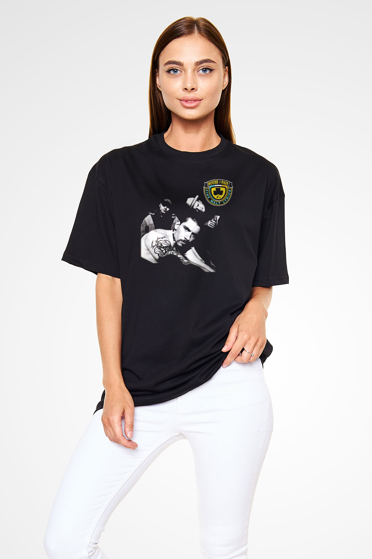 House of Pain Siyah Unisex Oversize Tişört T-Shirt