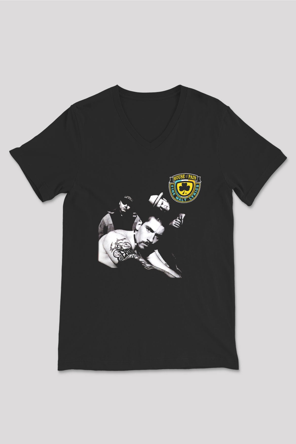 House of Pain Siyah Unisex V Yaka Tişört T-Shirt