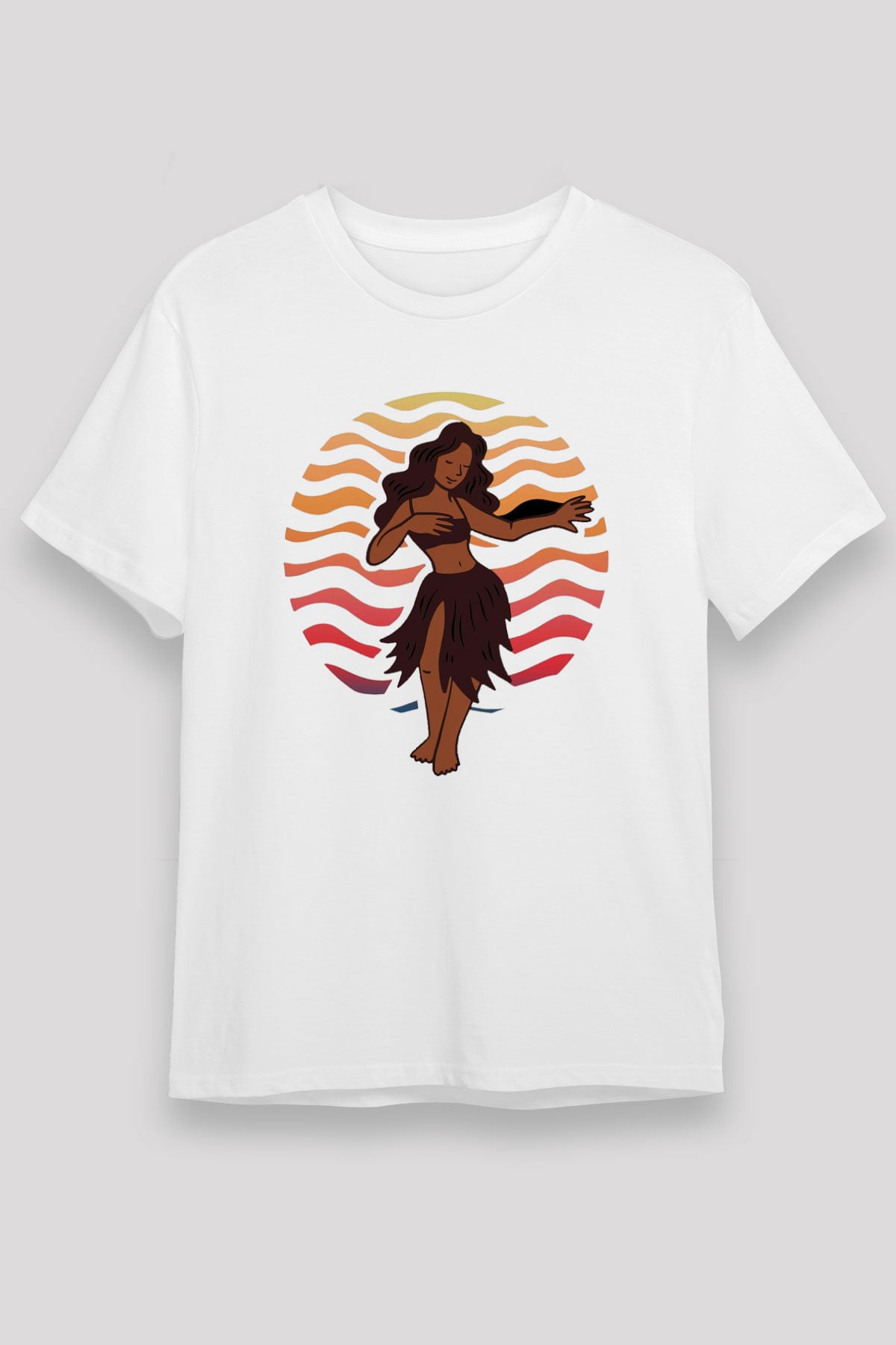 Hula Beyaz Unisex Tişört T-Shirt - TişörtFabrikası