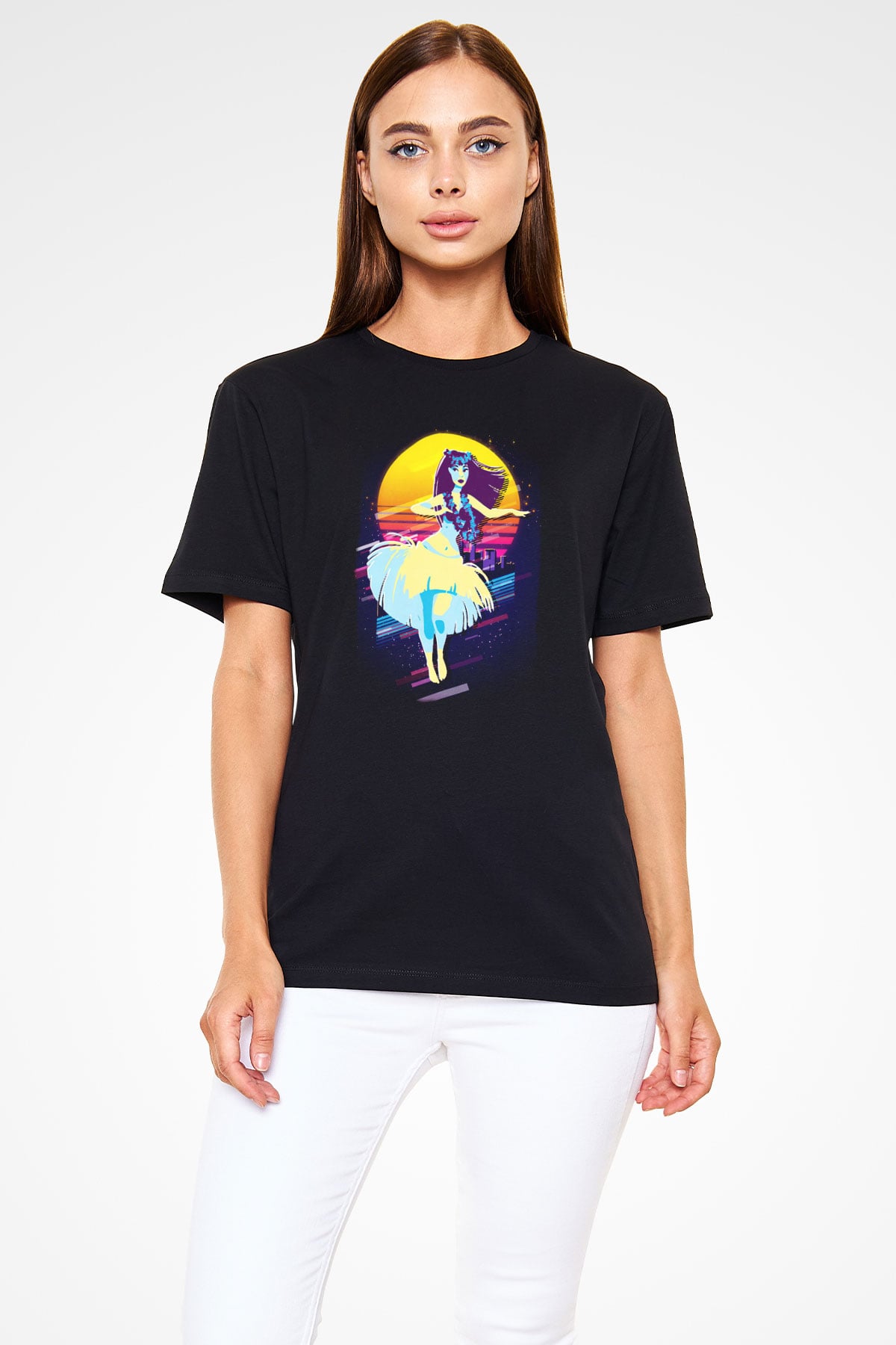 Hula Siyah Unisex Tişört T-Shirt - TişörtFabrikası