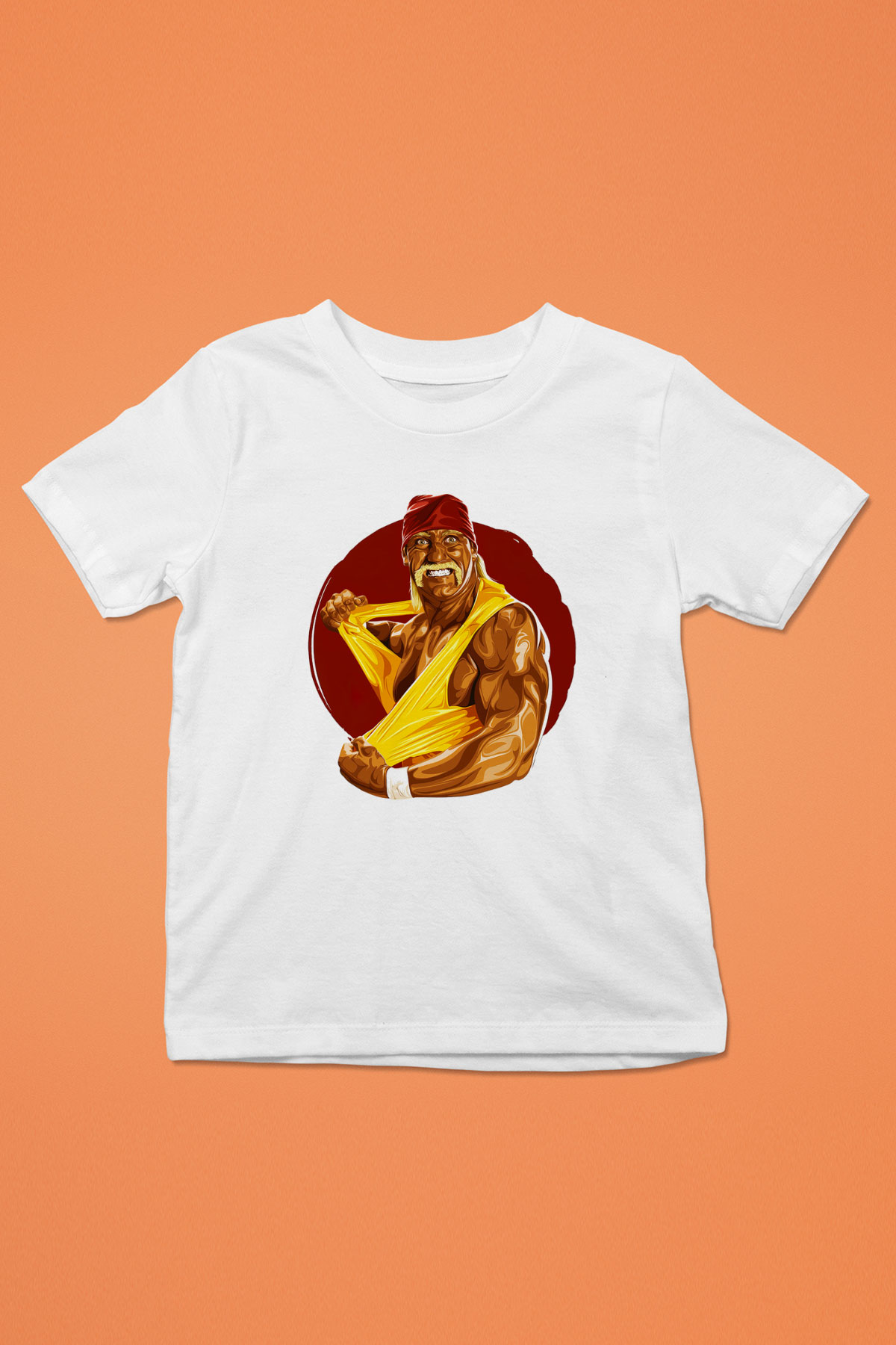 Hulk Hogan Baskılı Beyaz Unisex Çocuk Tişört