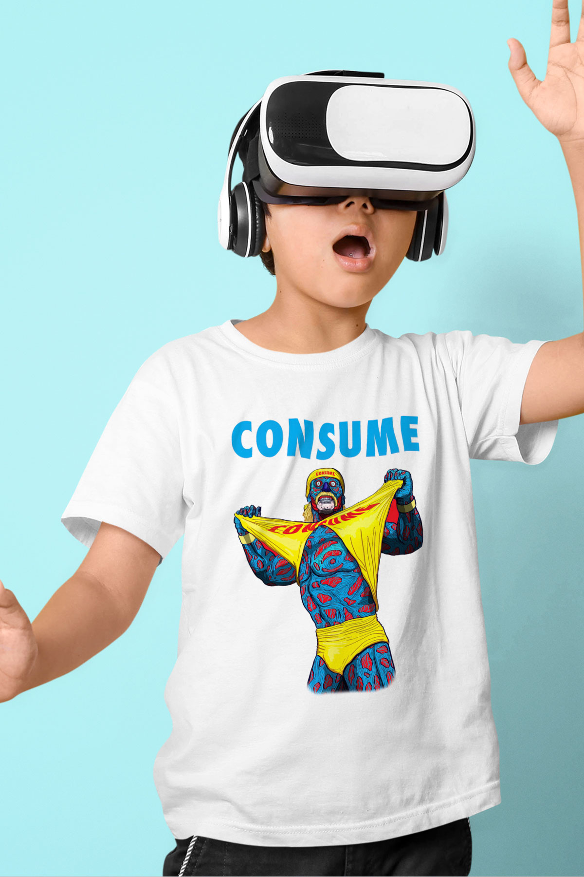 Hulk Hogan Baskılı Beyaz Unisex Çocuk Tişört