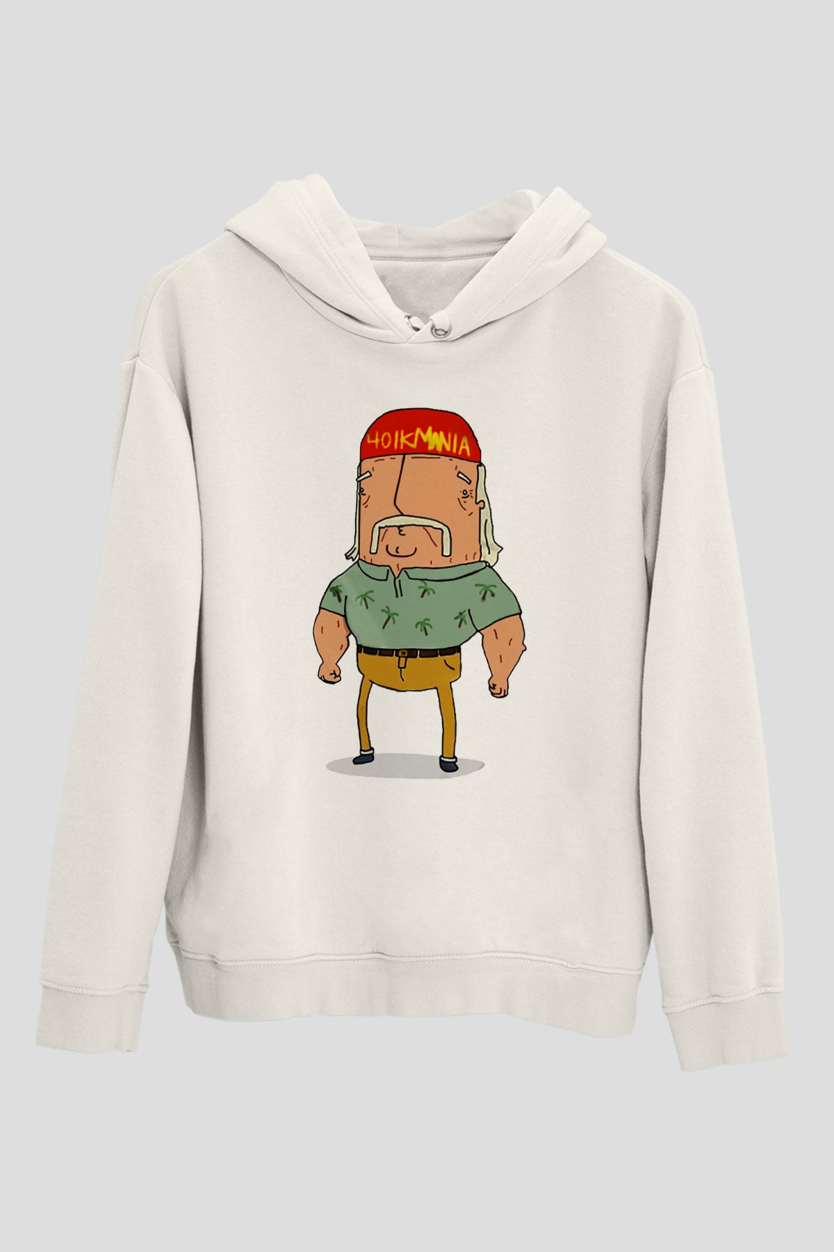 Hulk Hogan Beyaz Unisex Kapşonlu Sweatshirt