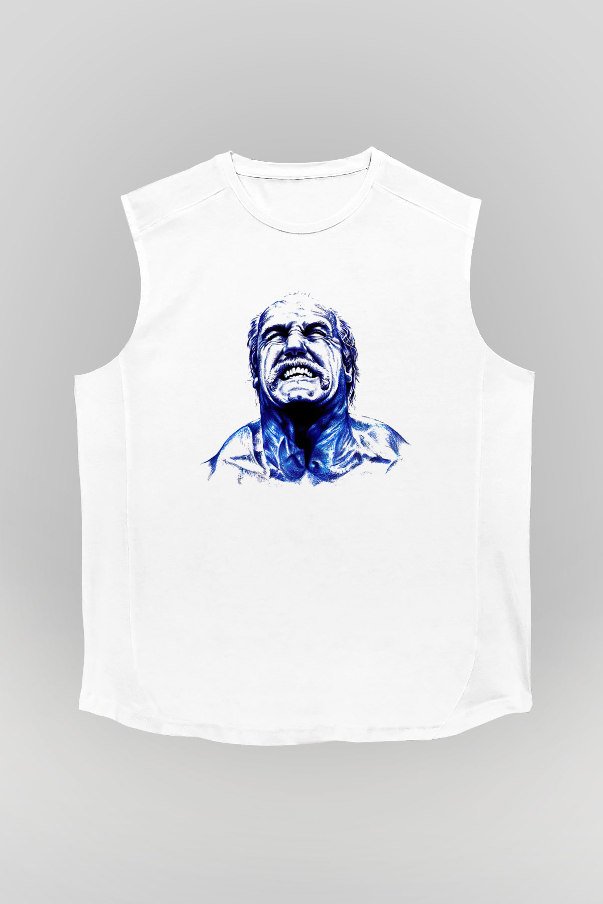 Hulk Hogan Beyaz Unisex  Kolsuz Tişört