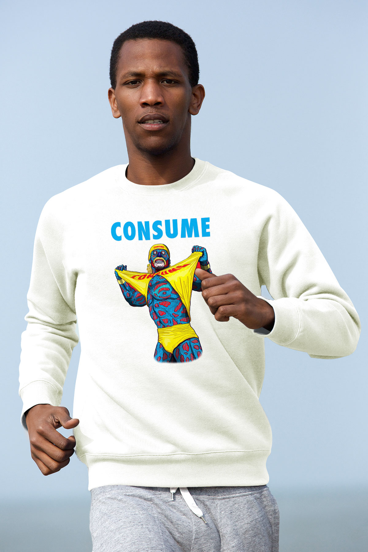 Hulk Hogan Beyaz Unisex Sweatshirt
