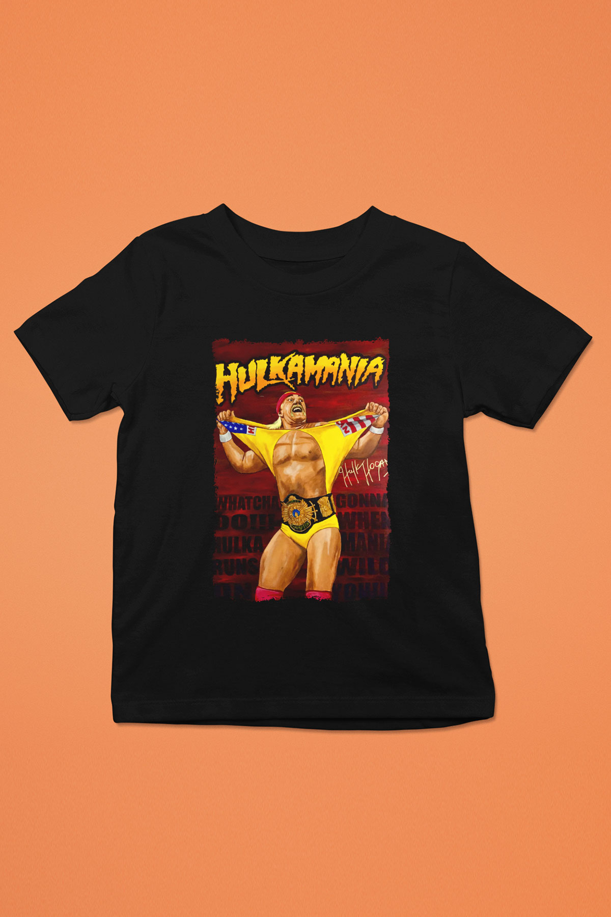 Hulk Hogan Siyah Unisex  Çocuk Tişört