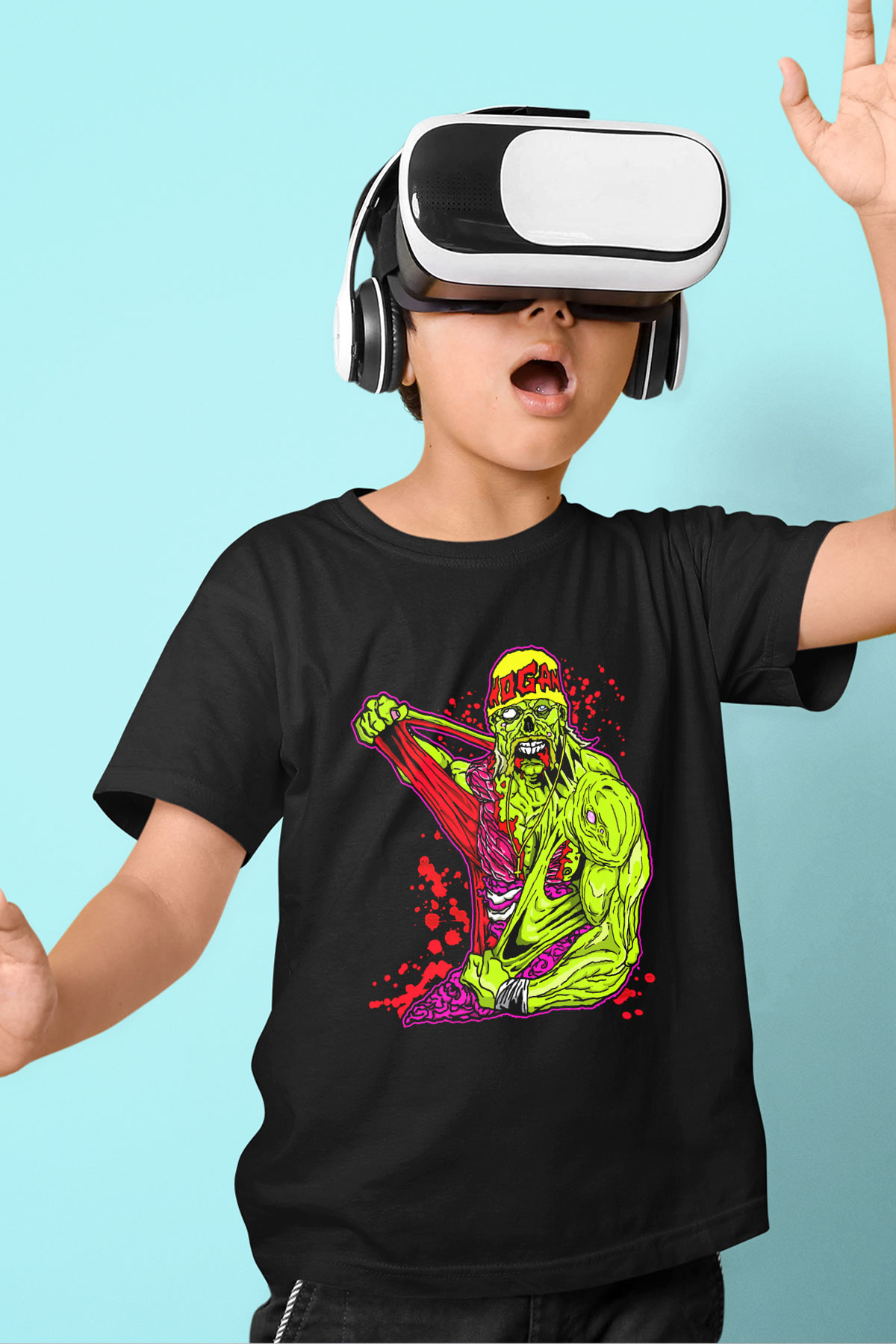Hulk Hogan Siyah Unisex  Çocuk Tişört