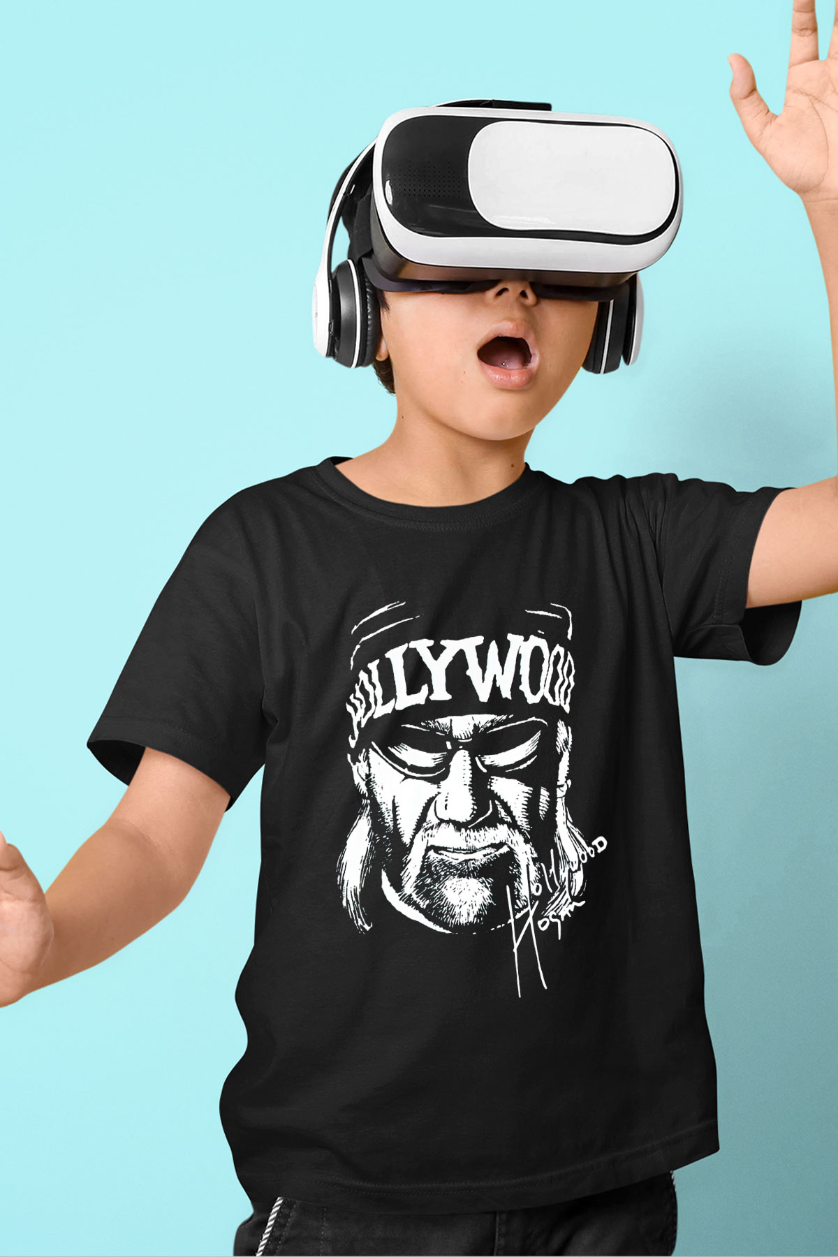Hulk Hogan Siyah Unisex  Çocuk Tişört