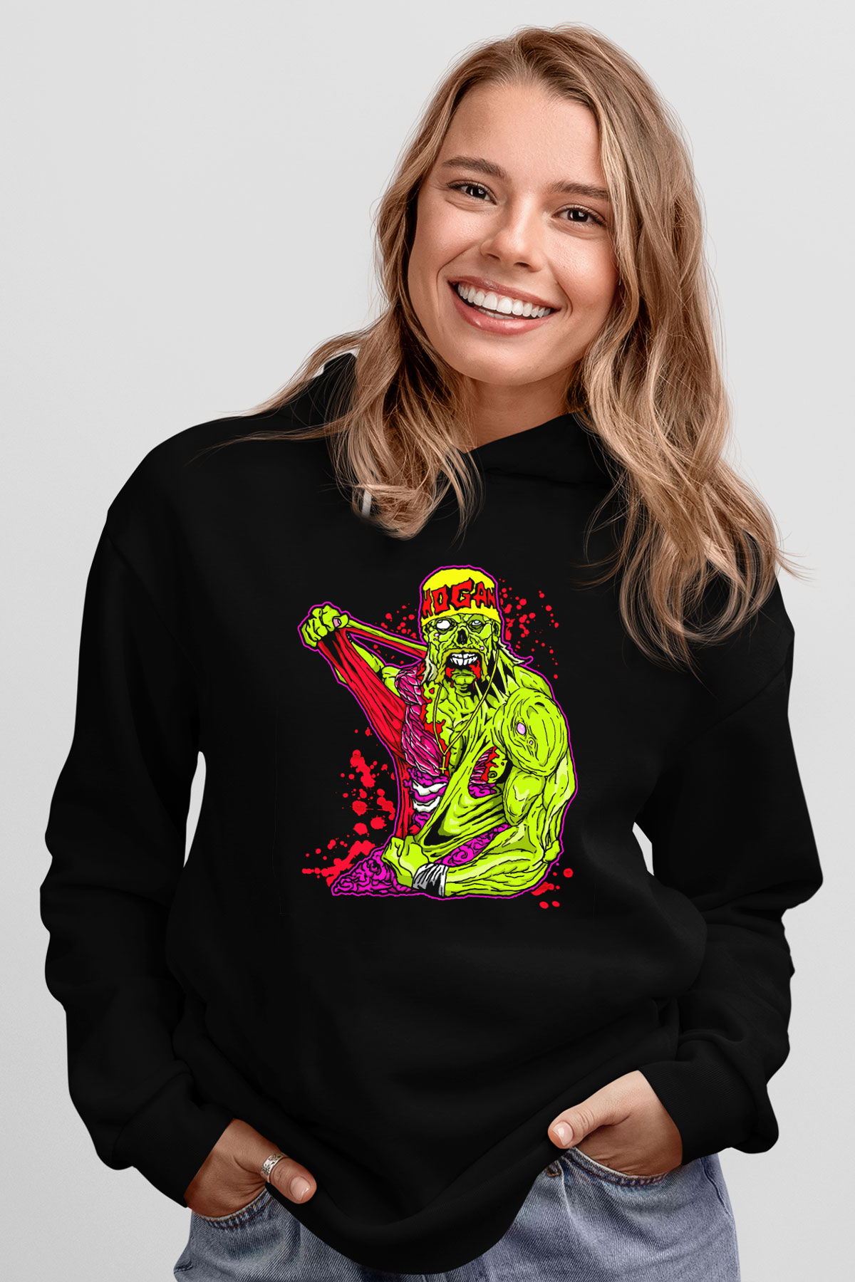 Hulk Hogan Siyah Unisex Hoodie
