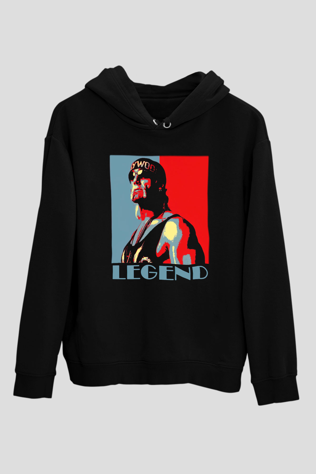 Hulk Hogan Siyah Unisex Kapüşonlu Sweatshirt
